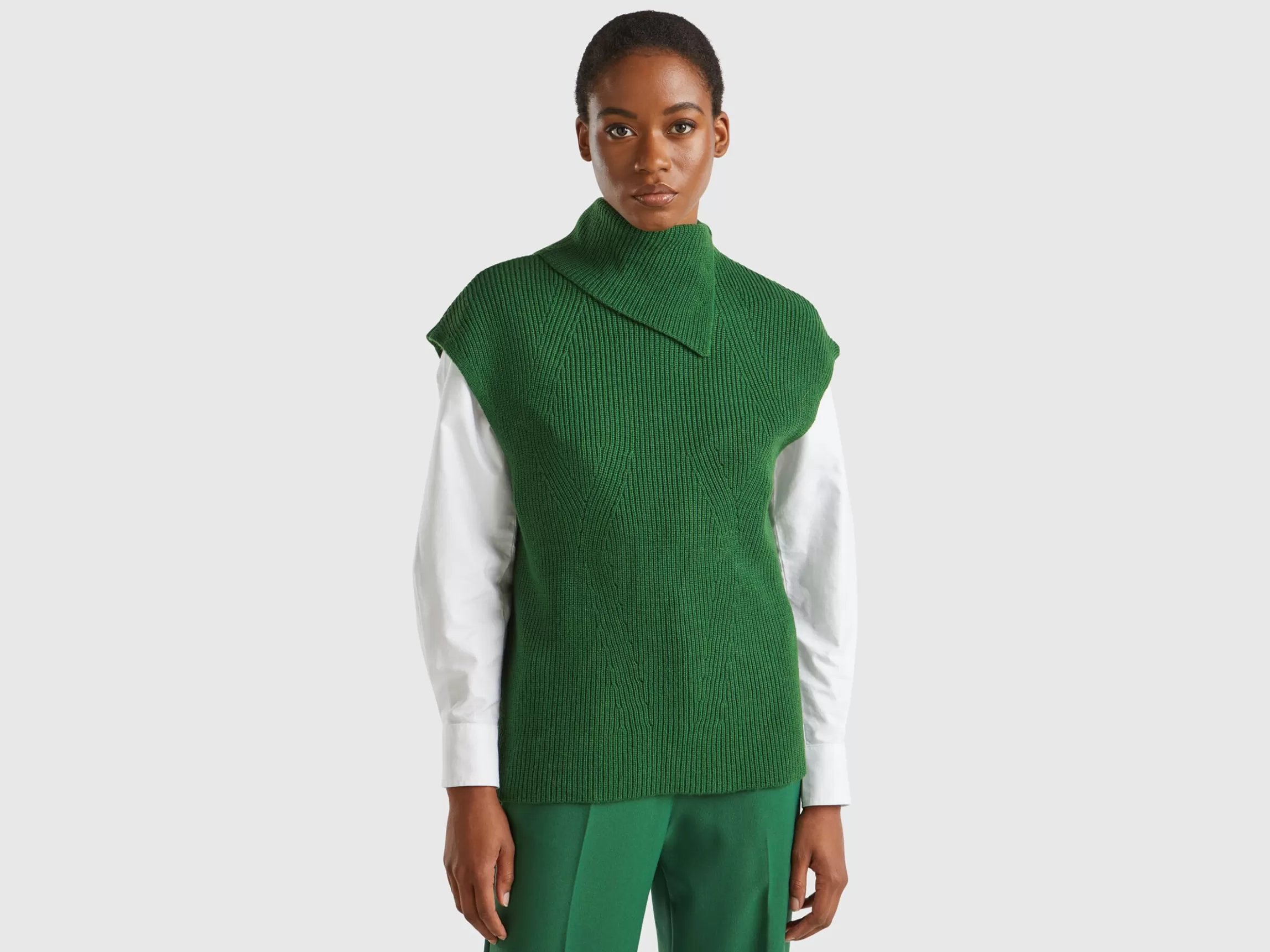 United Colors of Benetton Long vest with high neck