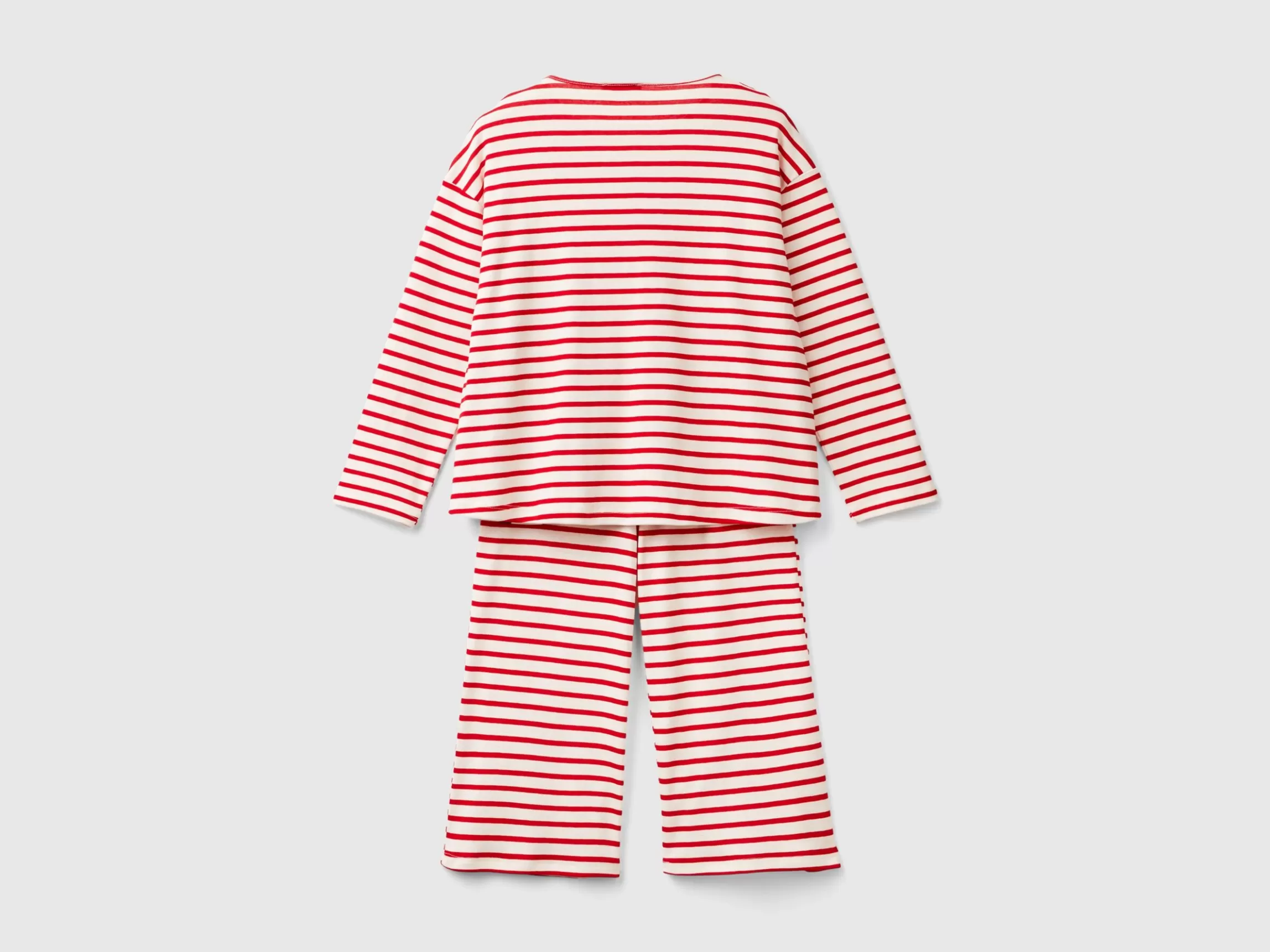 United Colors of Benetton Loose-fitting striped organic cotton pyjamas