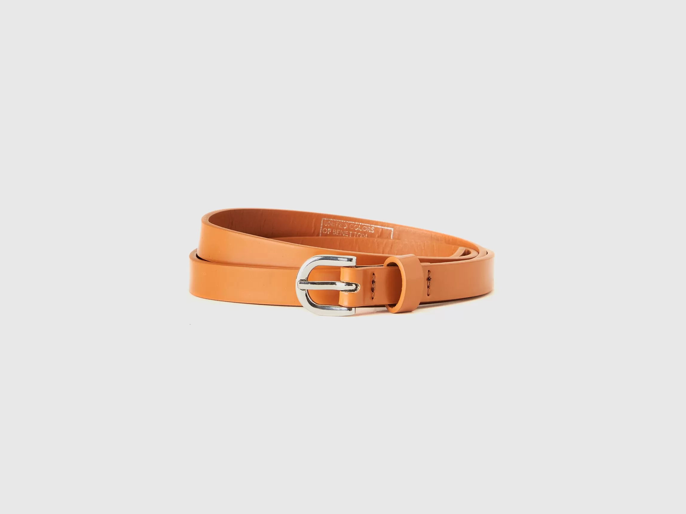 United Colors of Benetton Low synthetic patent leather belt