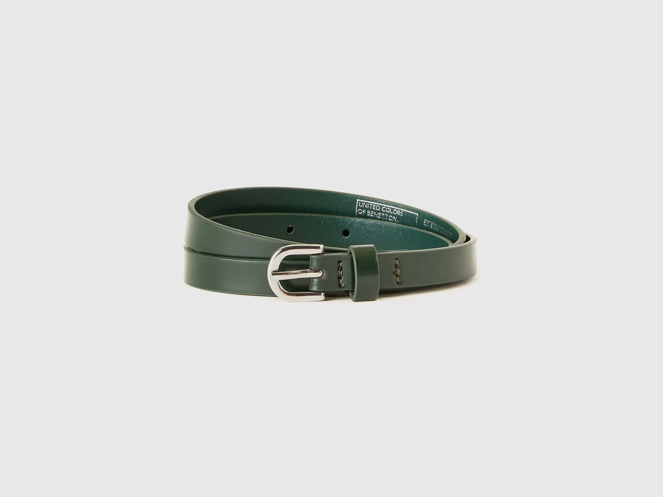 United Colors of Benetton Low synthetic patent leather belt