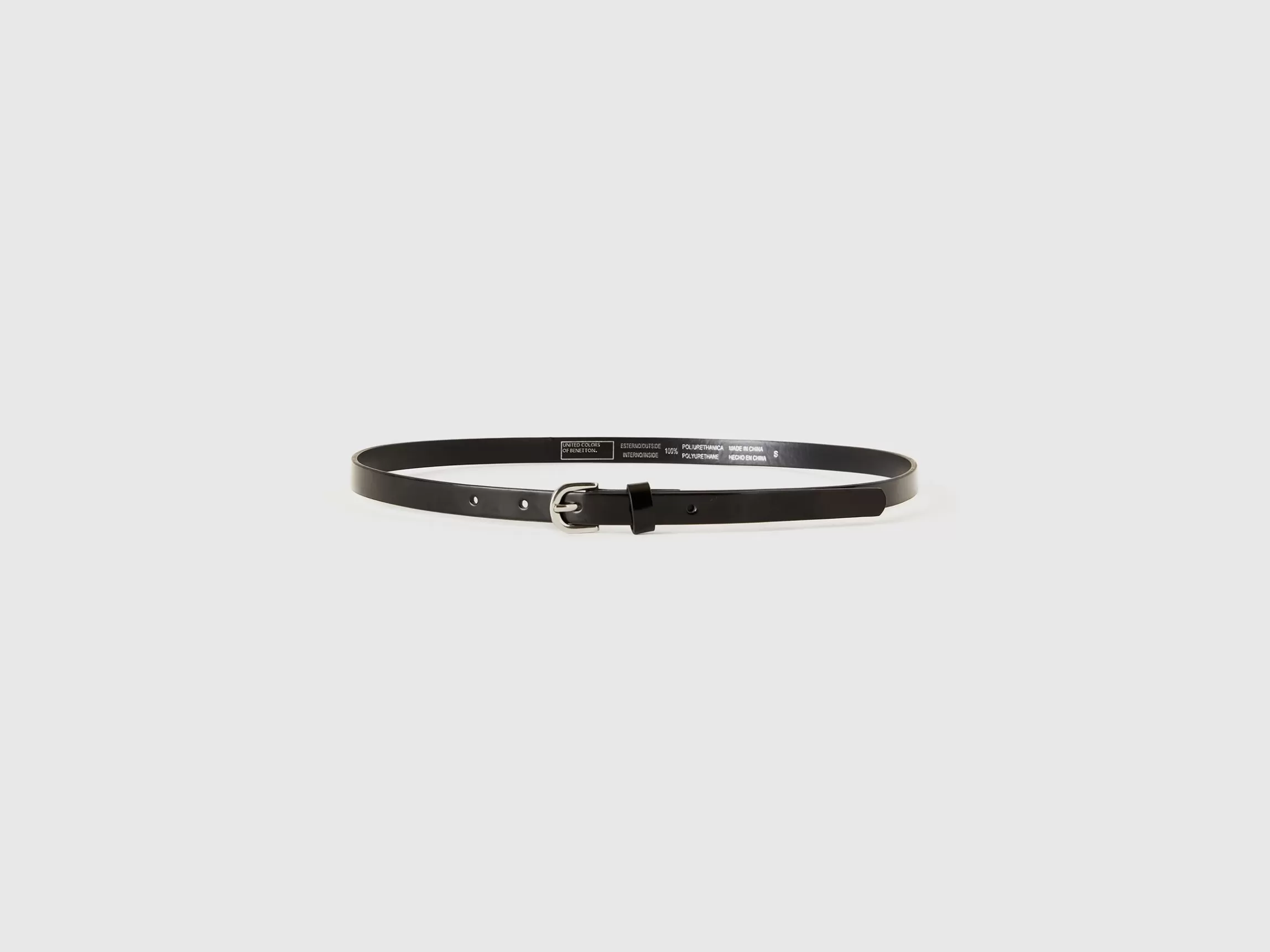 United Colors of Benetton Low synthetic patent leather belt