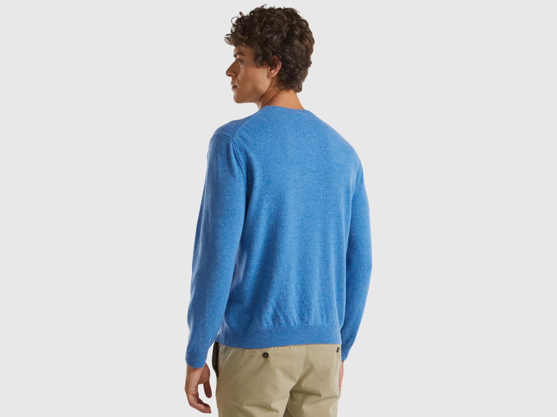 United Colors of Benetton Marl crew neck sweater in pure Merino wool