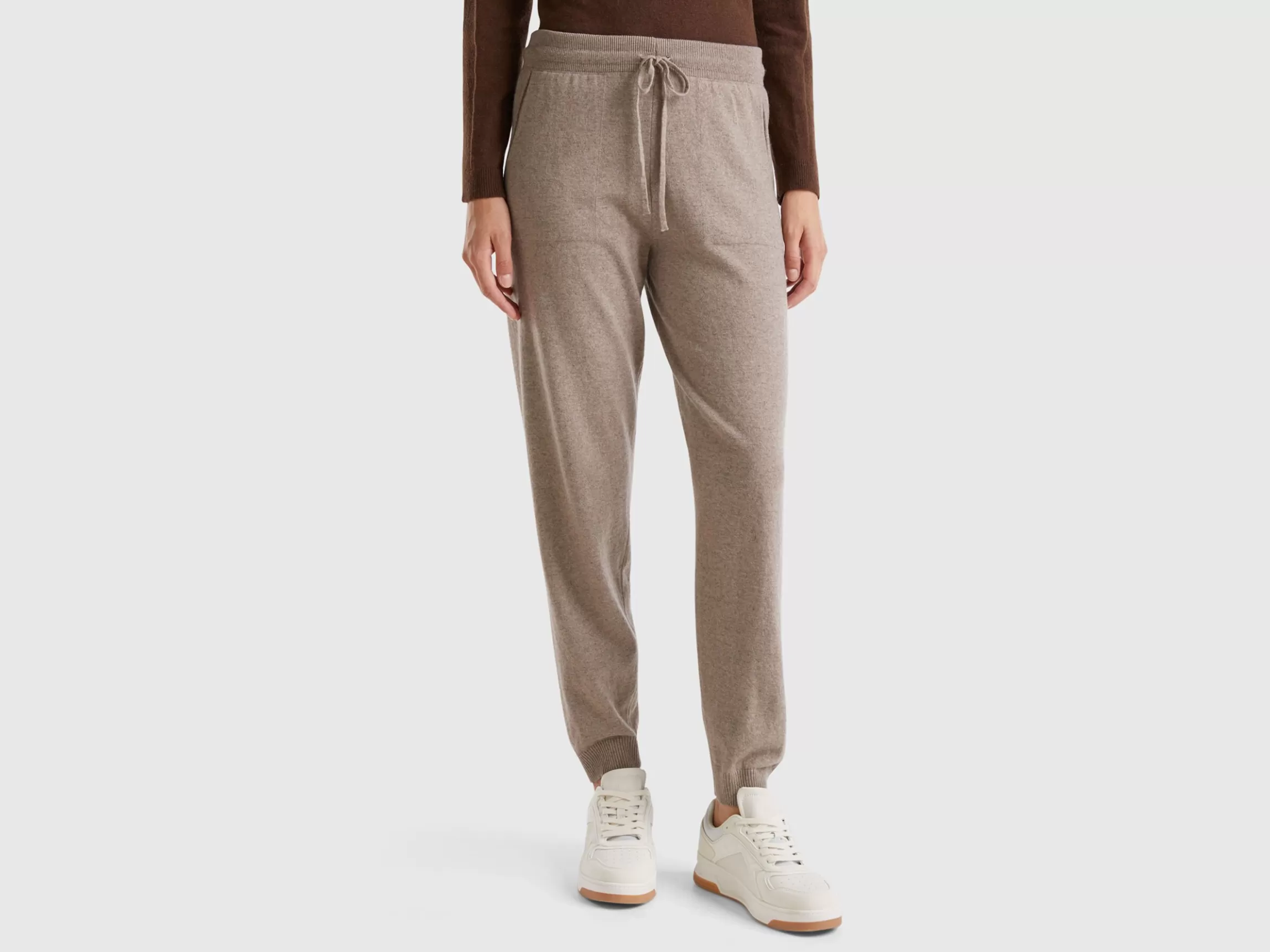 United Colors of Benetton Marl sporty trousers in cashmere blend