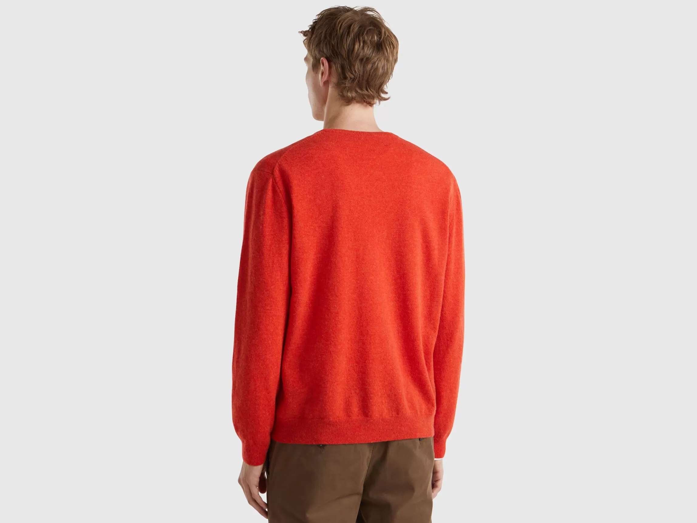 United Colors of Benetton Marl crew neck sweater in pure Merino wool