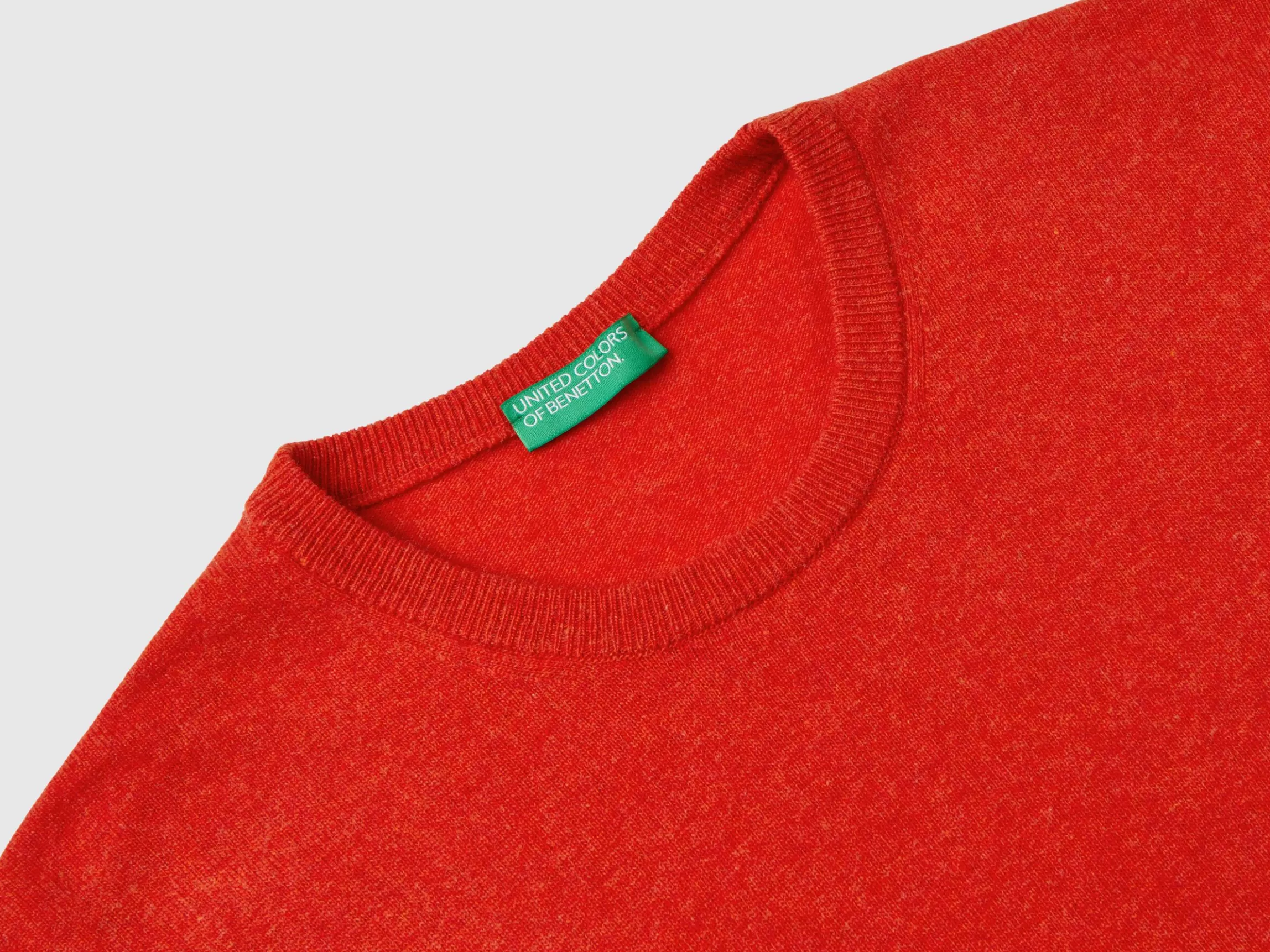 United Colors of Benetton Marl crew neck sweater in pure Merino wool