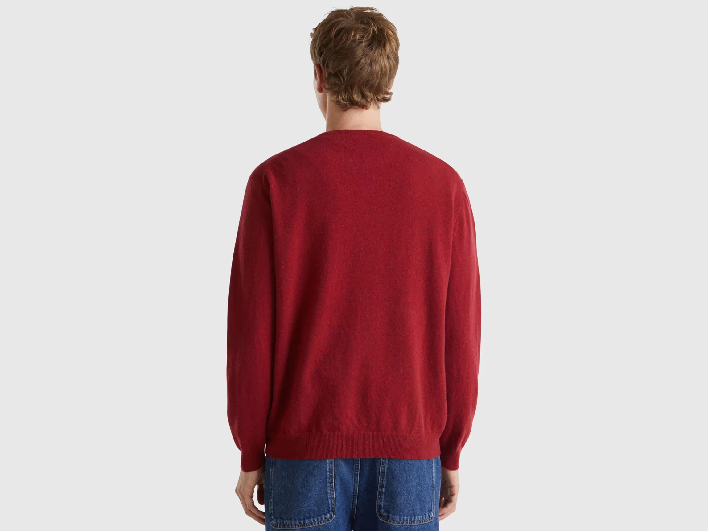 United Colors of Benetton Marl crew neck sweater in pure Merino wool