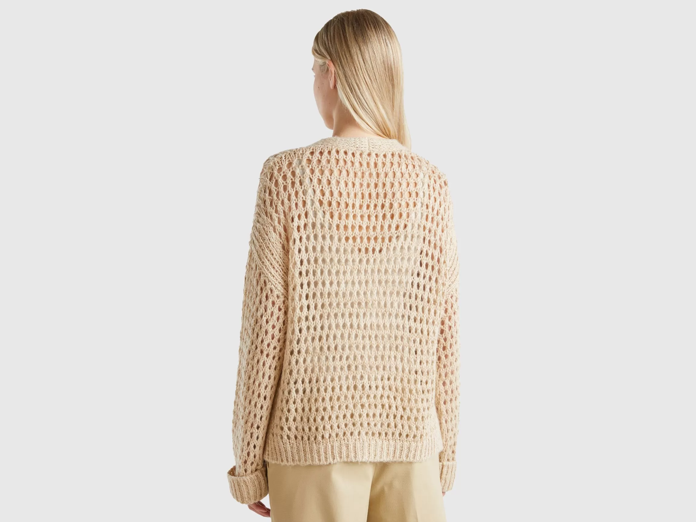 United Colors of Benetton Mesh cardigan with lurex