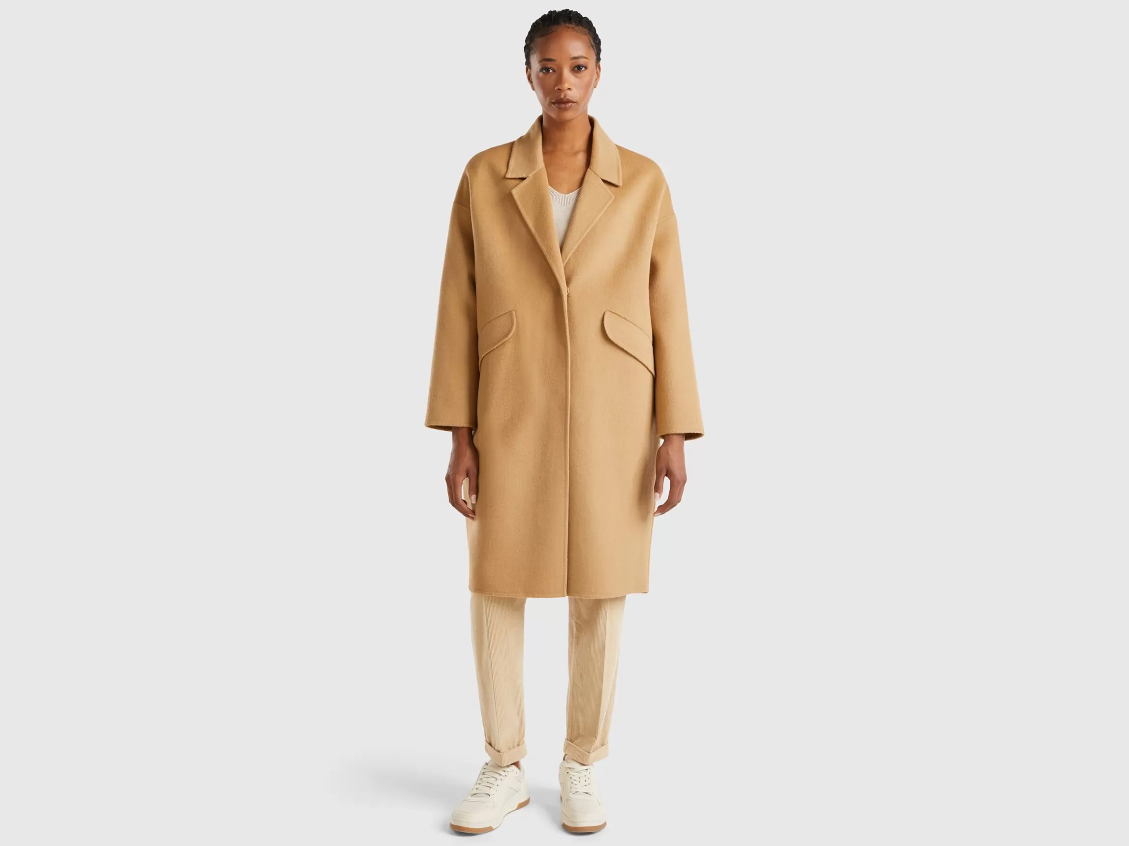 United Colors of Benetton Midi coat in wool blend