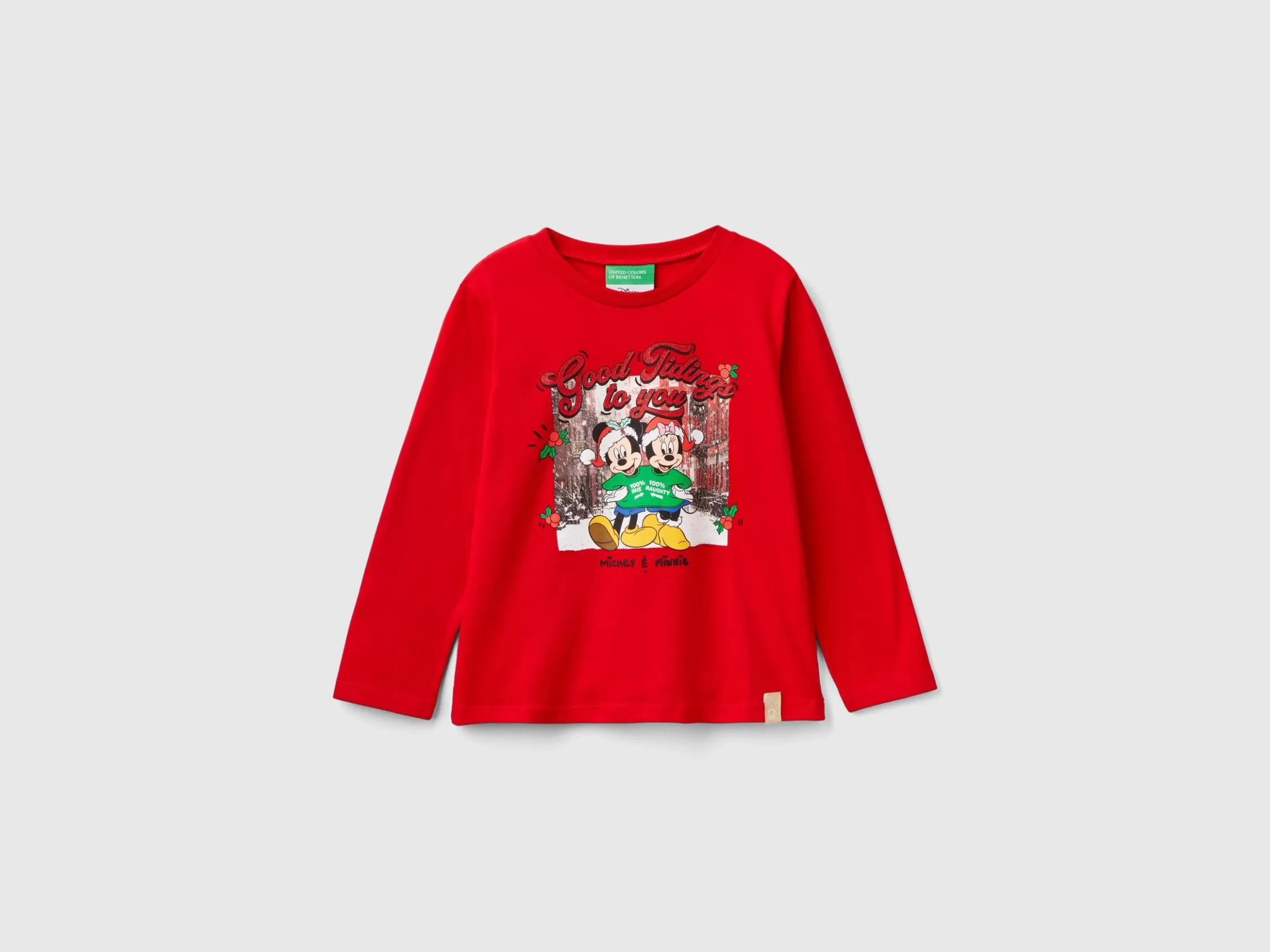 United Colors of Benetton Minnie and Mickey Mouse Christmas t-shirt