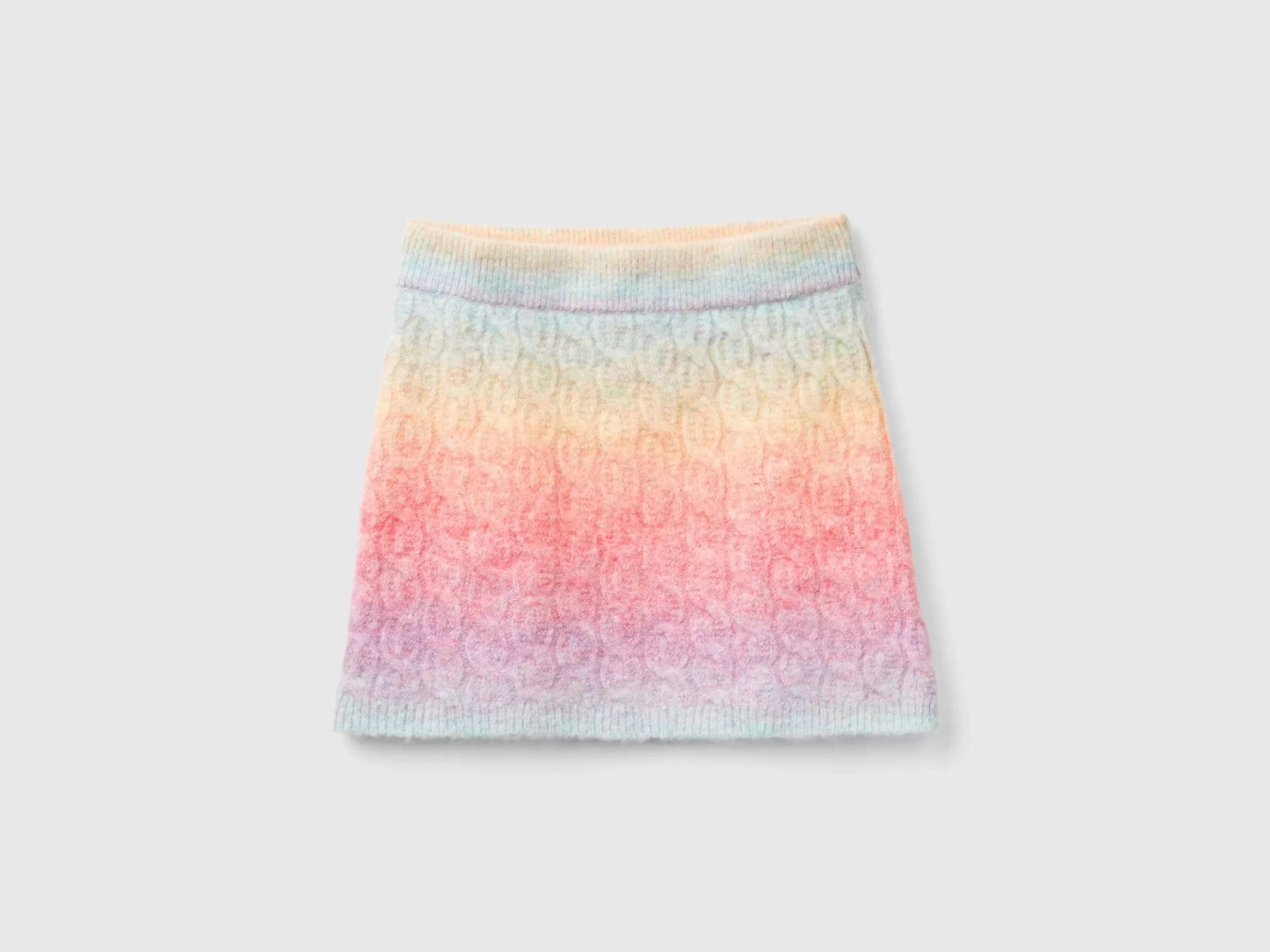 United Colors of Benetton Multicolor mini skirt with cables