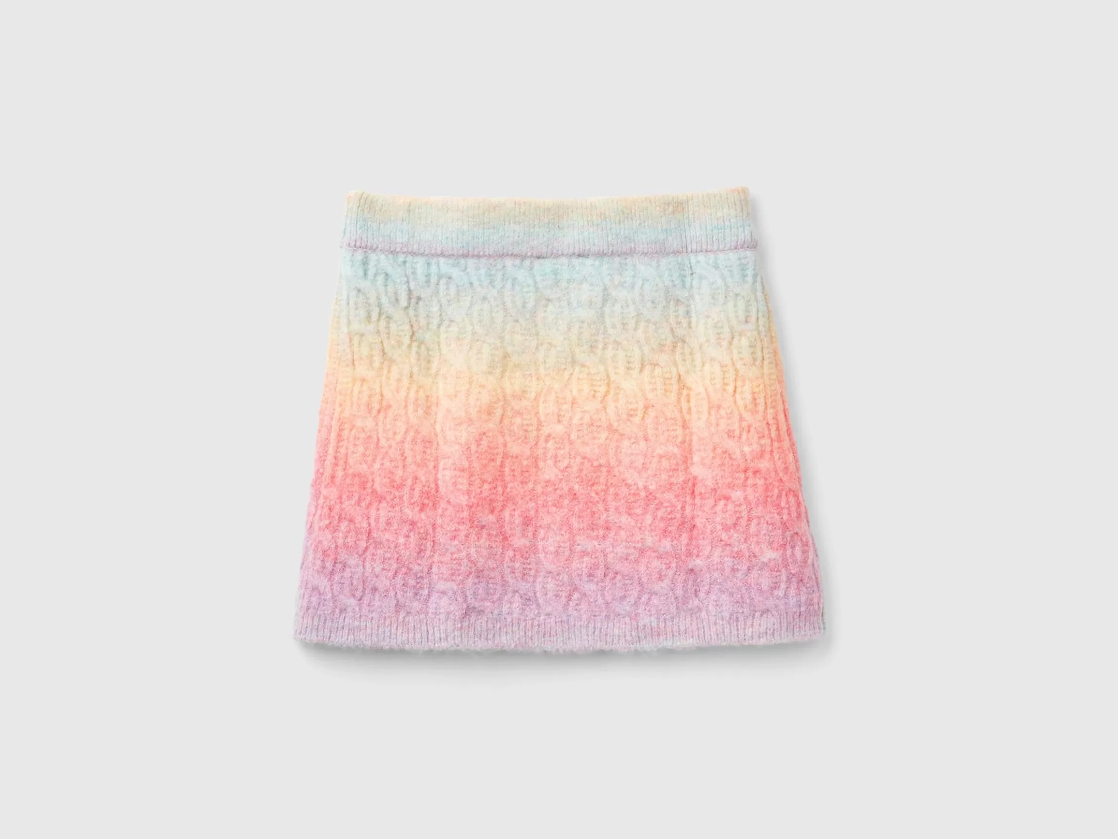 United Colors of Benetton Multicolor mini skirt with cables