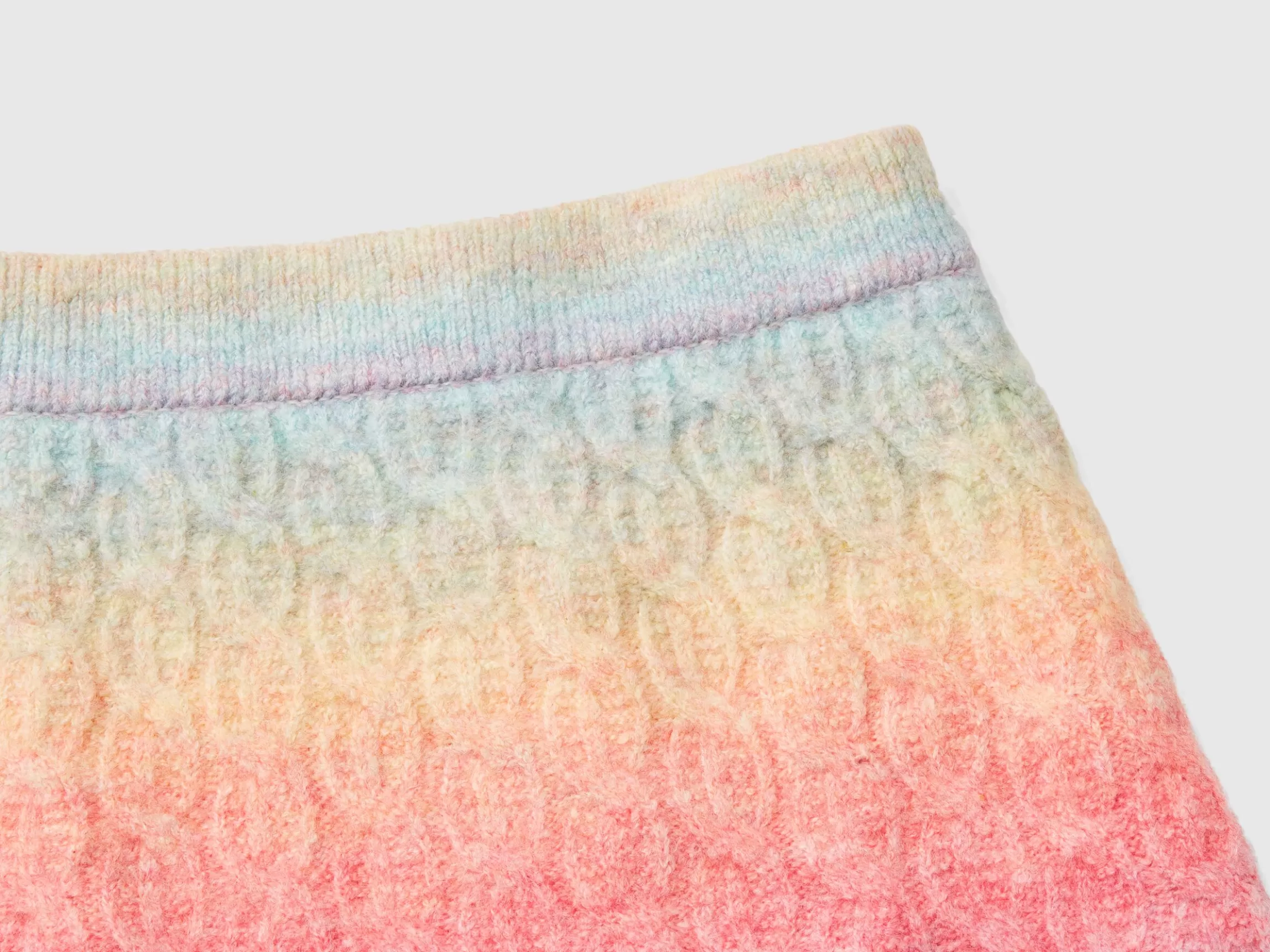 United Colors of Benetton Multicolor mini skirt with cables