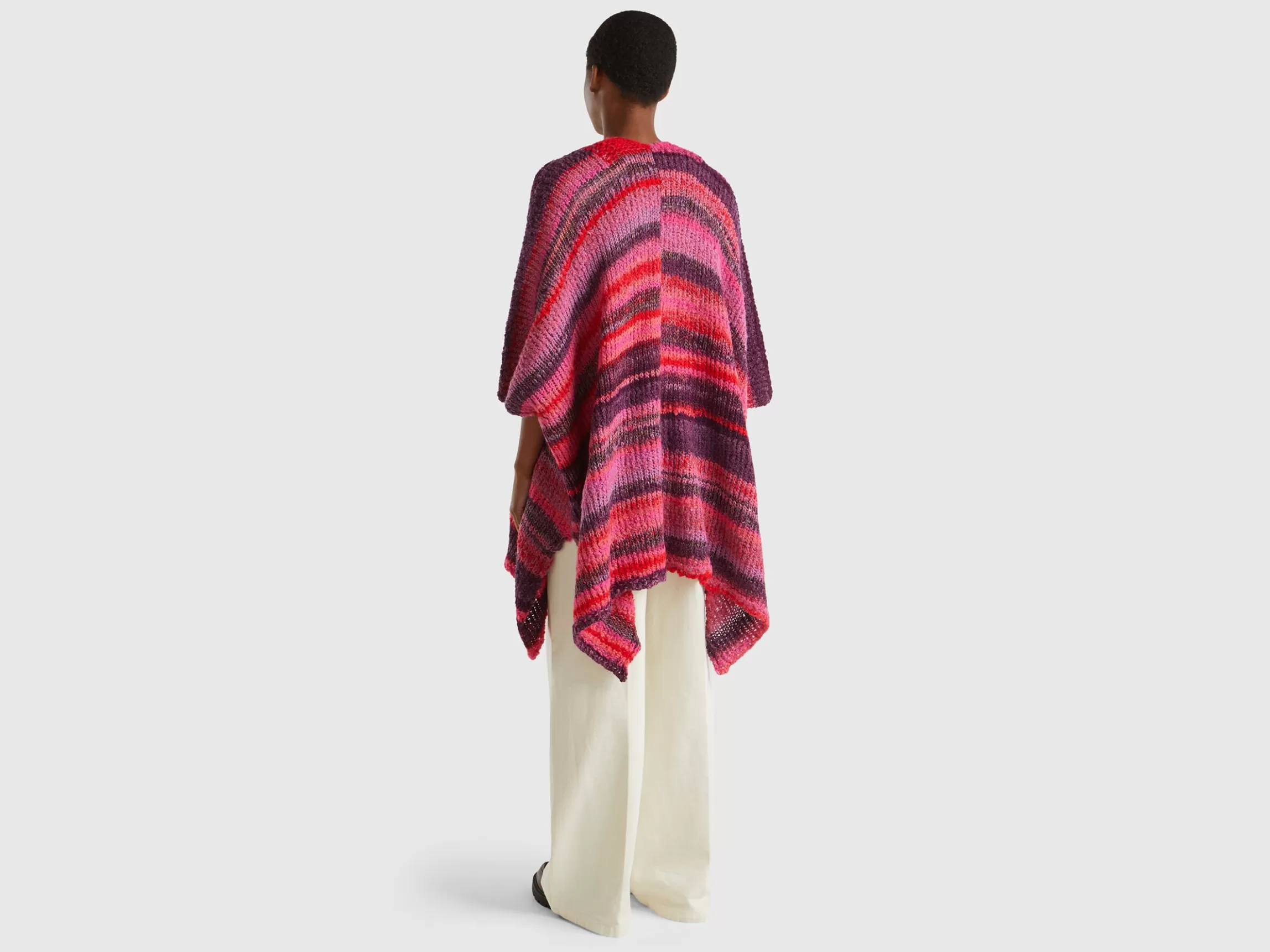 United Colors of Benetton Multicolor poncho in wool blend