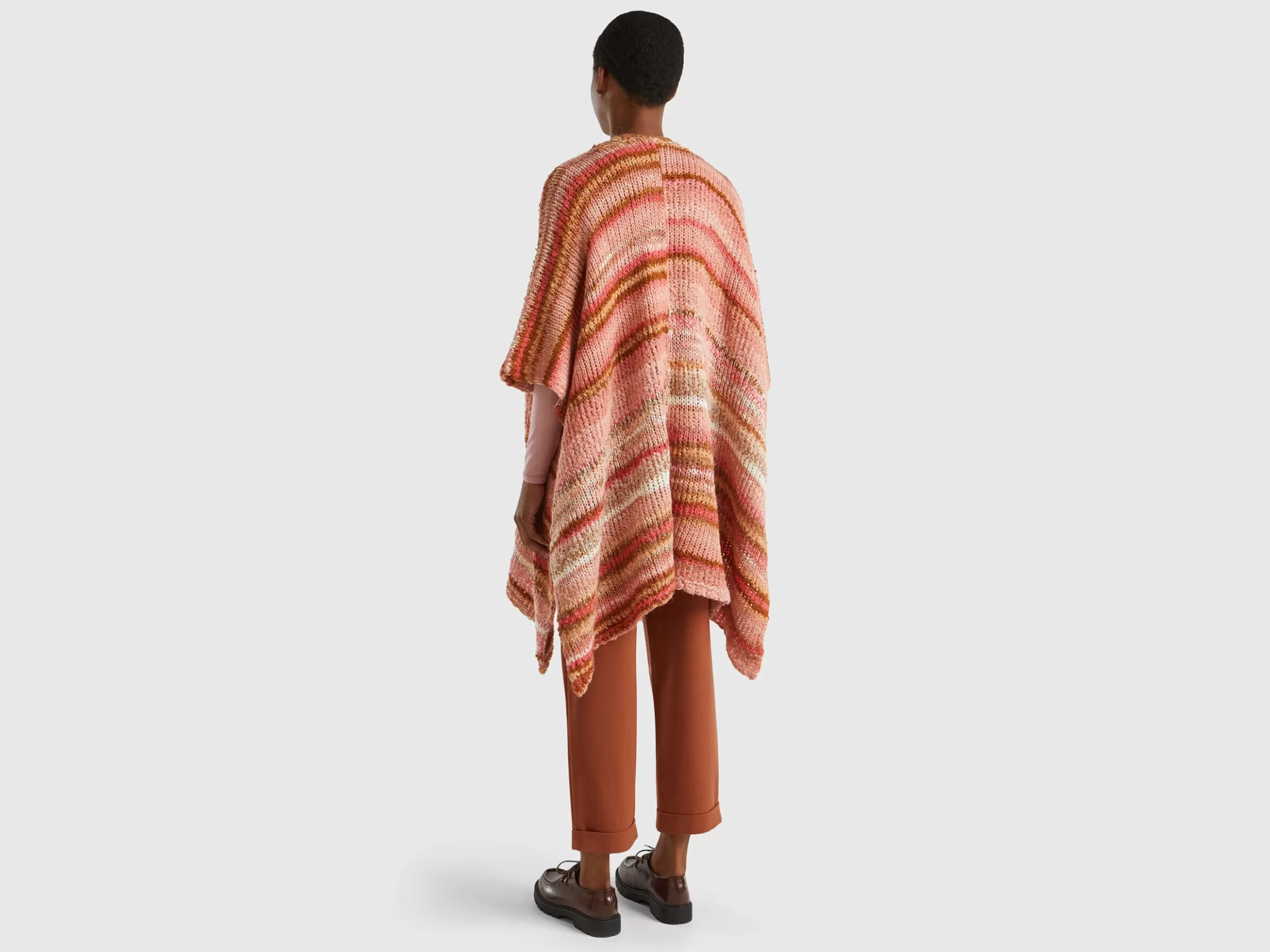 United Colors of Benetton Multicolor poncho in wool blend