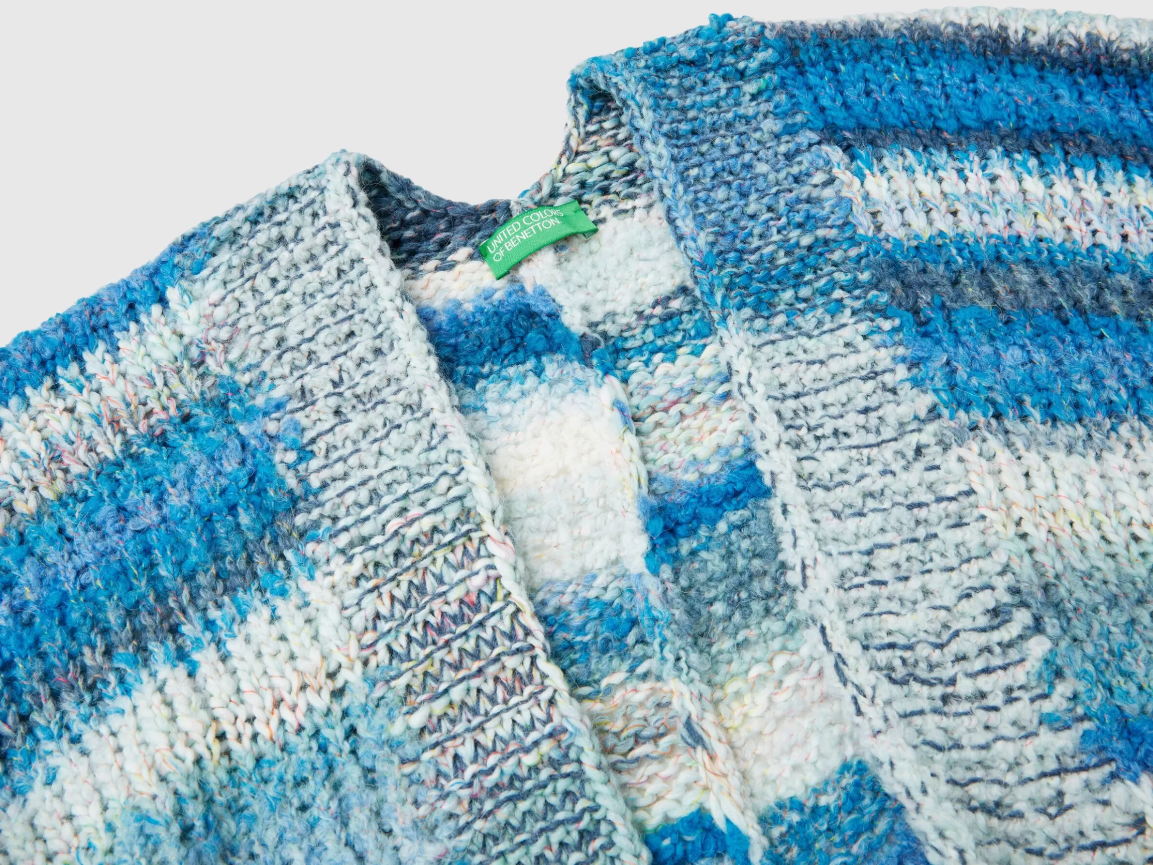 United Colors of Benetton Multicolor poncho in wool blend