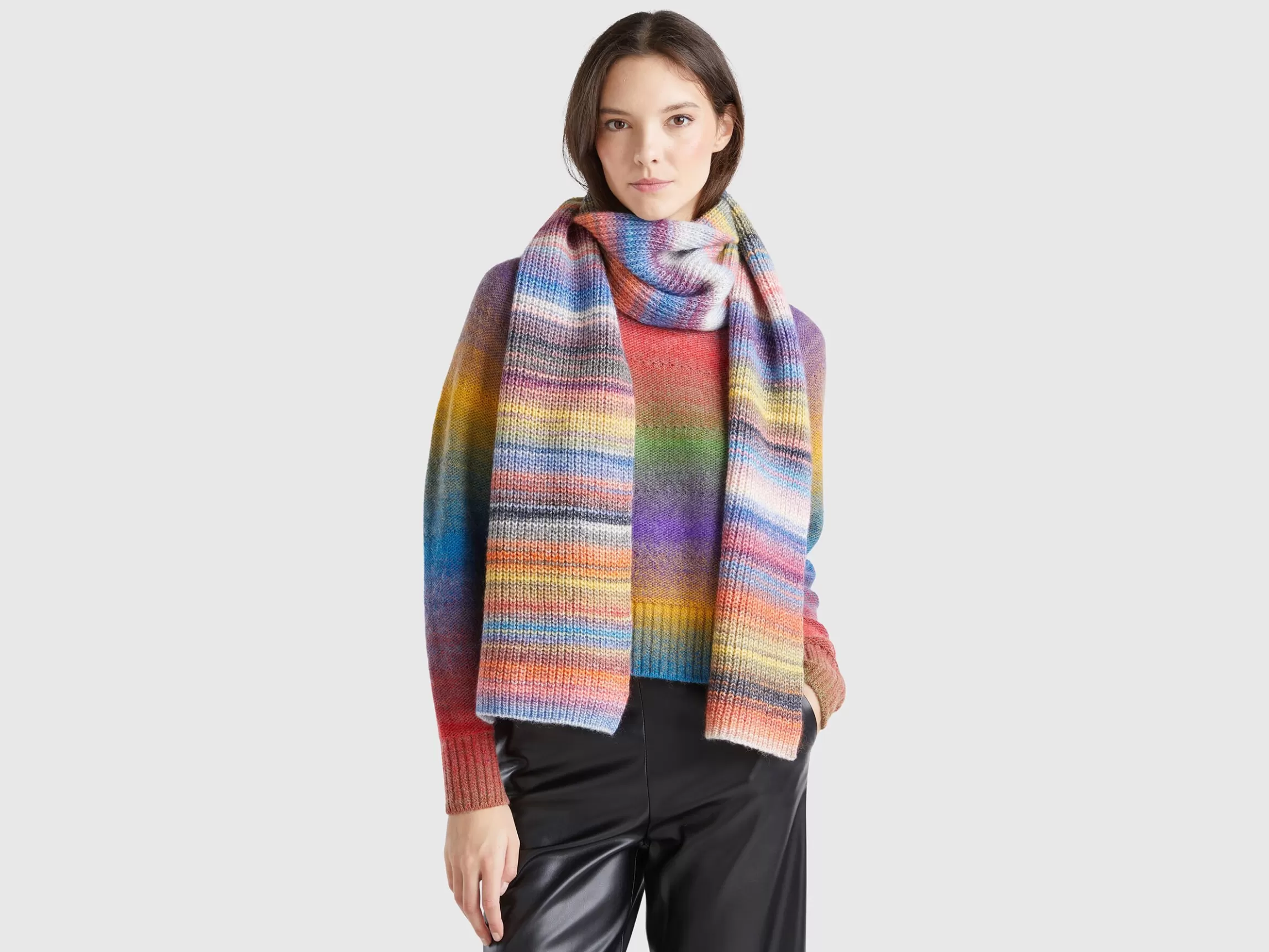 United Colors of Benetton Multicolor scarf in wool blend
