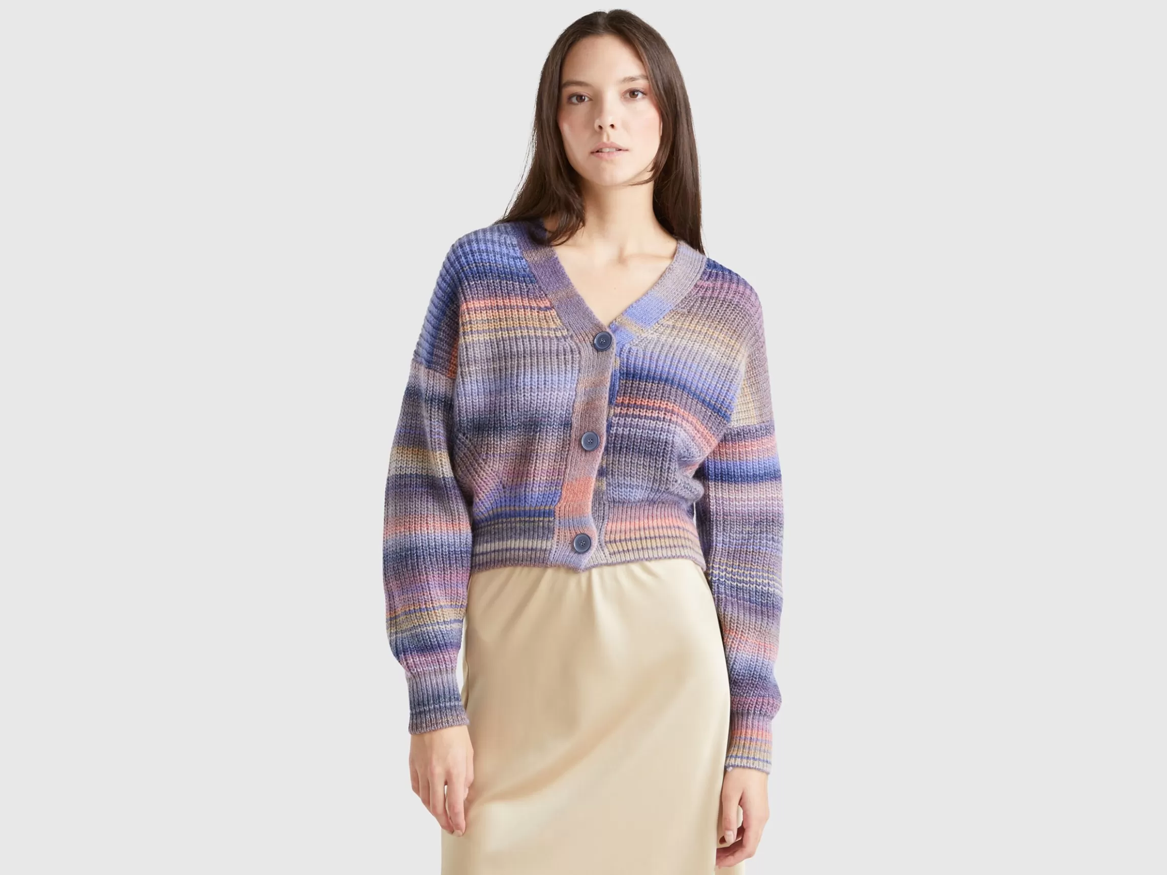 United Colors of Benetton Multicolor striped cardigan