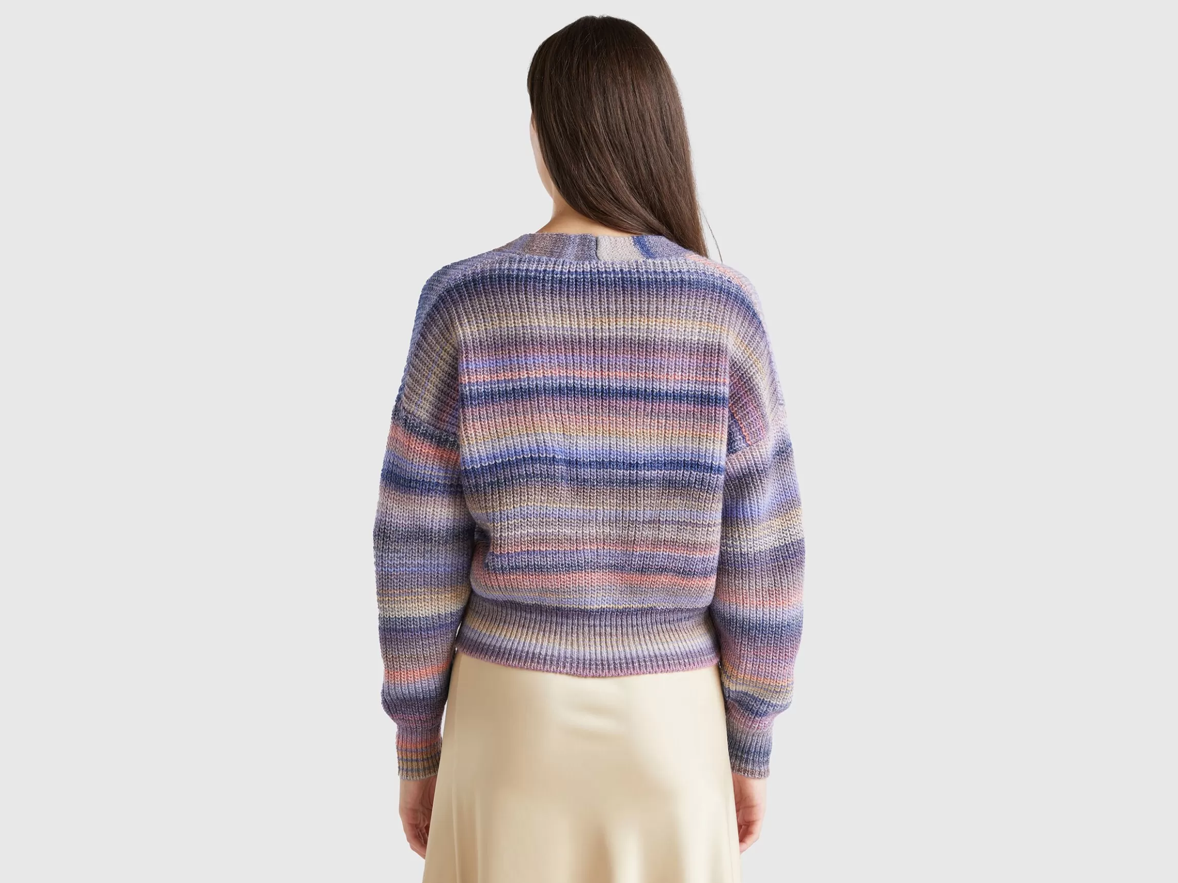 United Colors of Benetton Multicolor striped cardigan