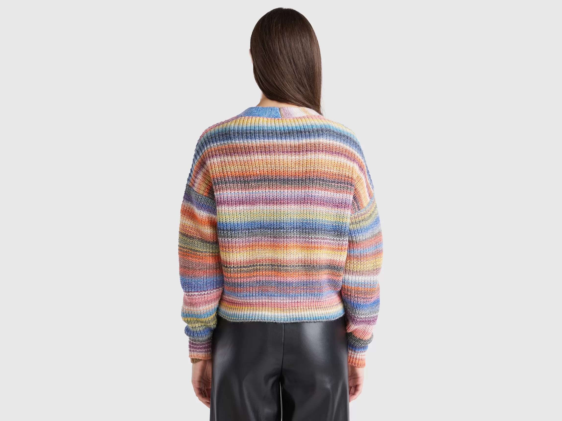 United Colors of Benetton Multicolor striped cardigan