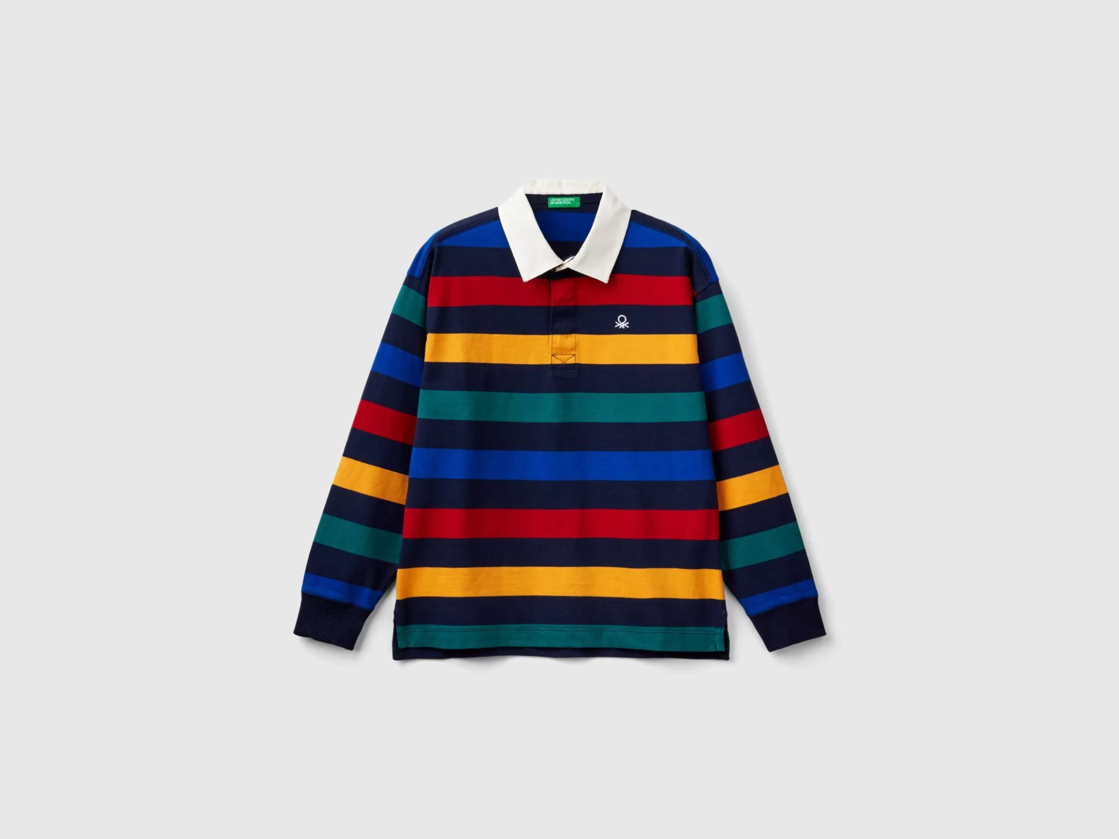 United Colors of Benetton Multicolor striped rugby polo