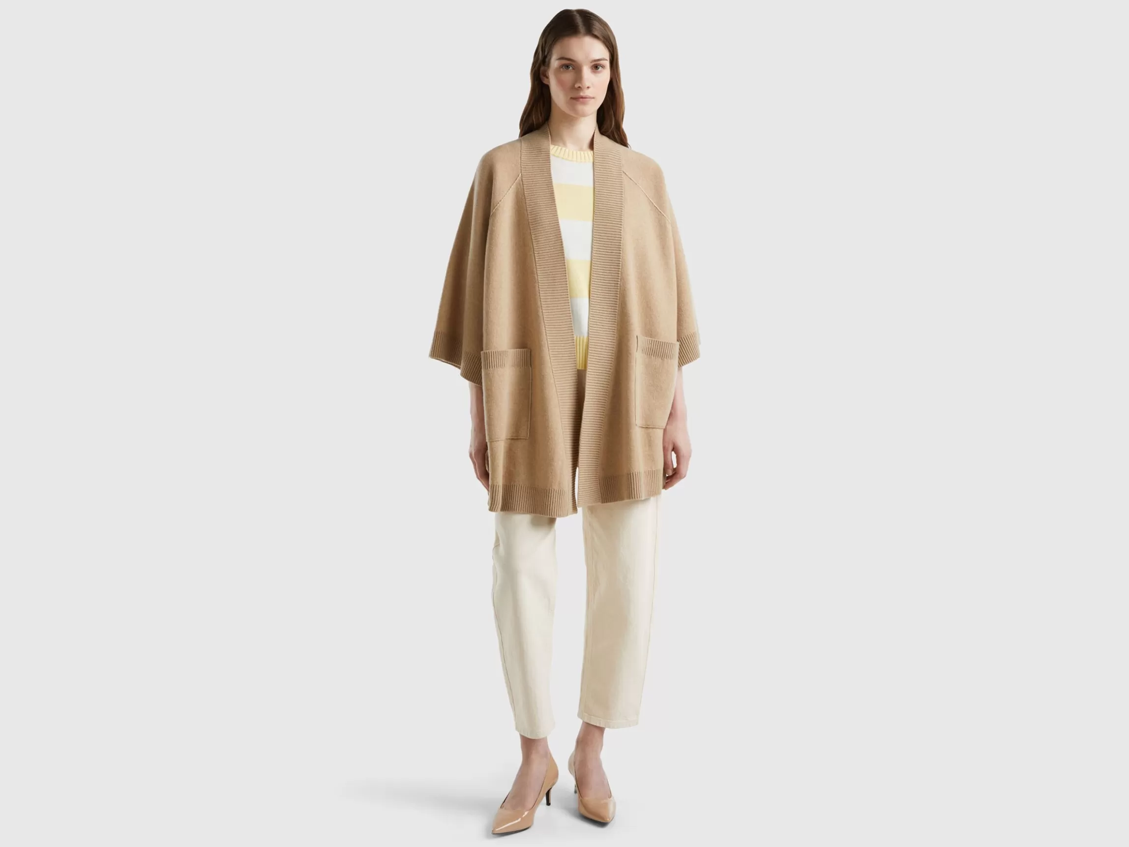 United Colors of Benetton Open knit cape