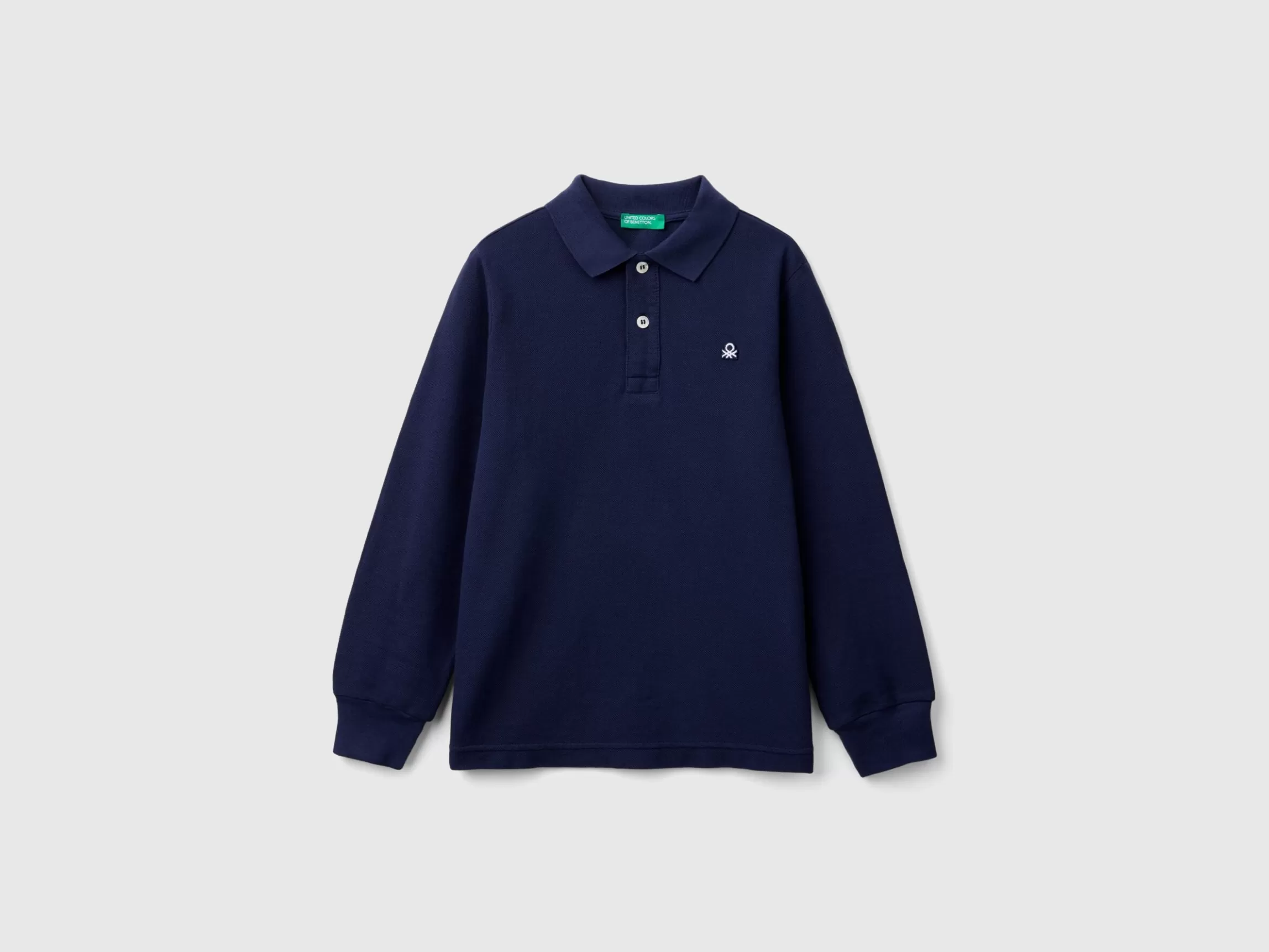 United Colors of Benetton 100% organic cotton long sleeve polo