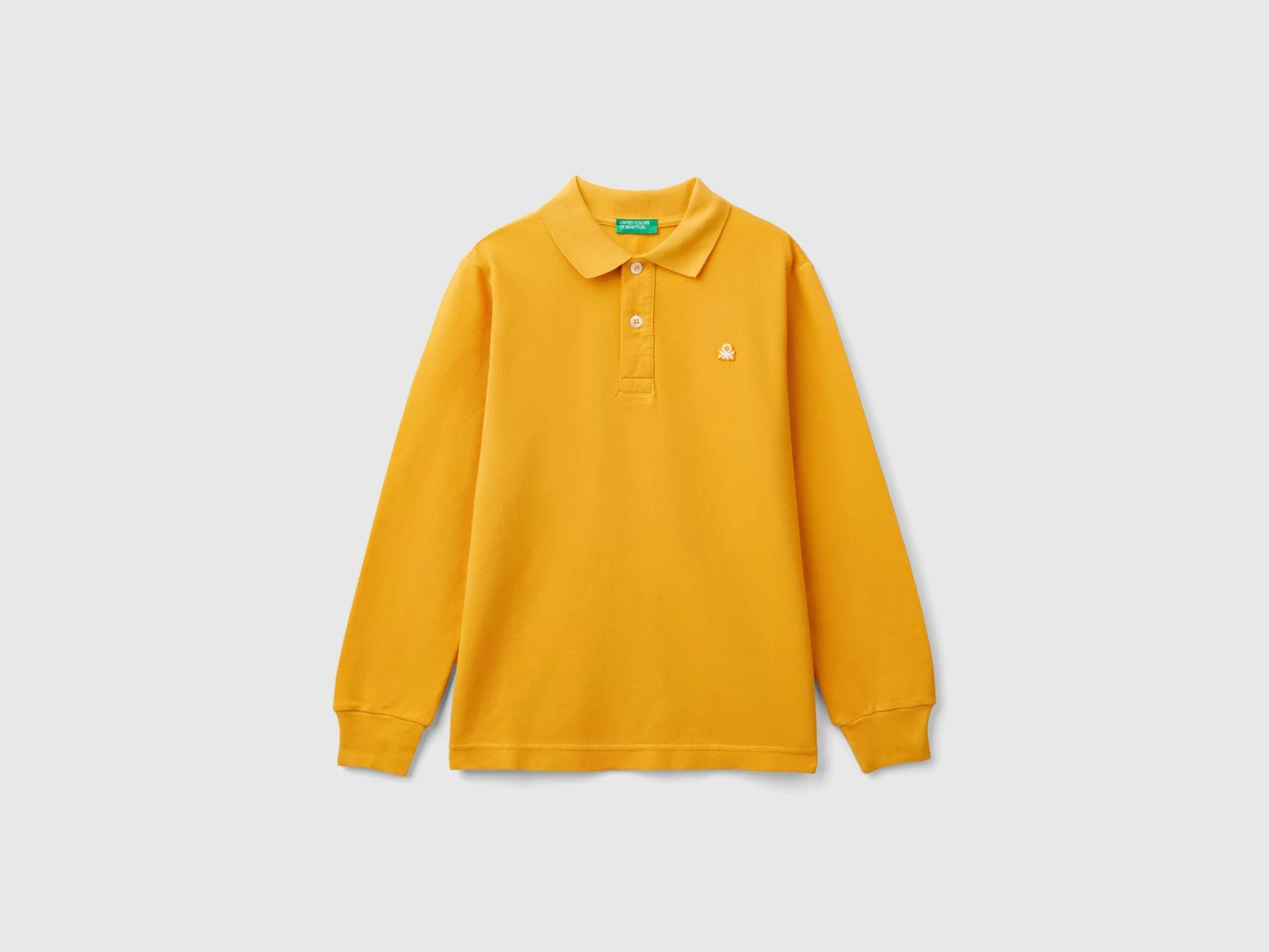 United Colors of Benetton 100% organic cotton long sleeve polo