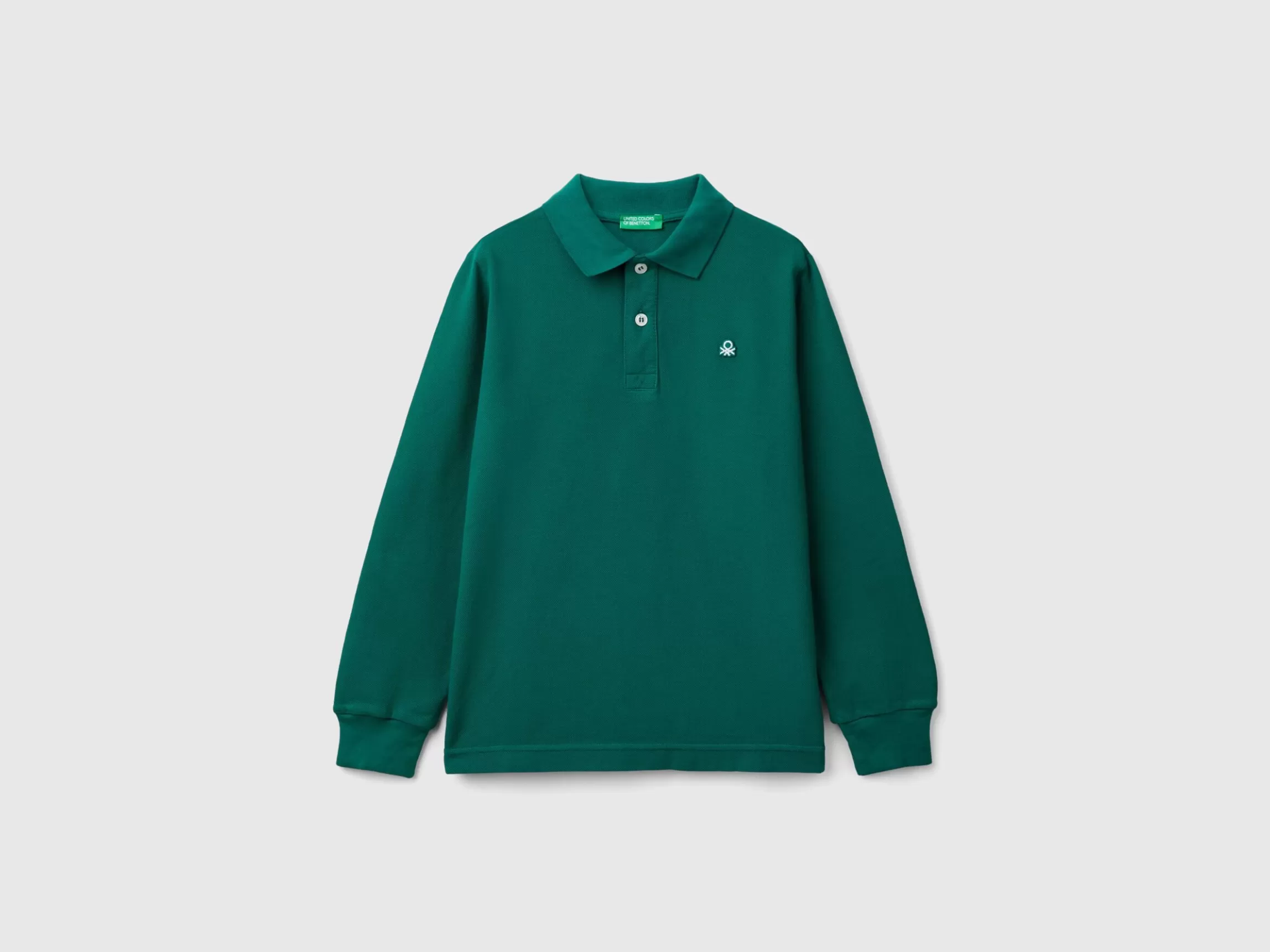 United Colors of Benetton 100% organic cotton long sleeve polo