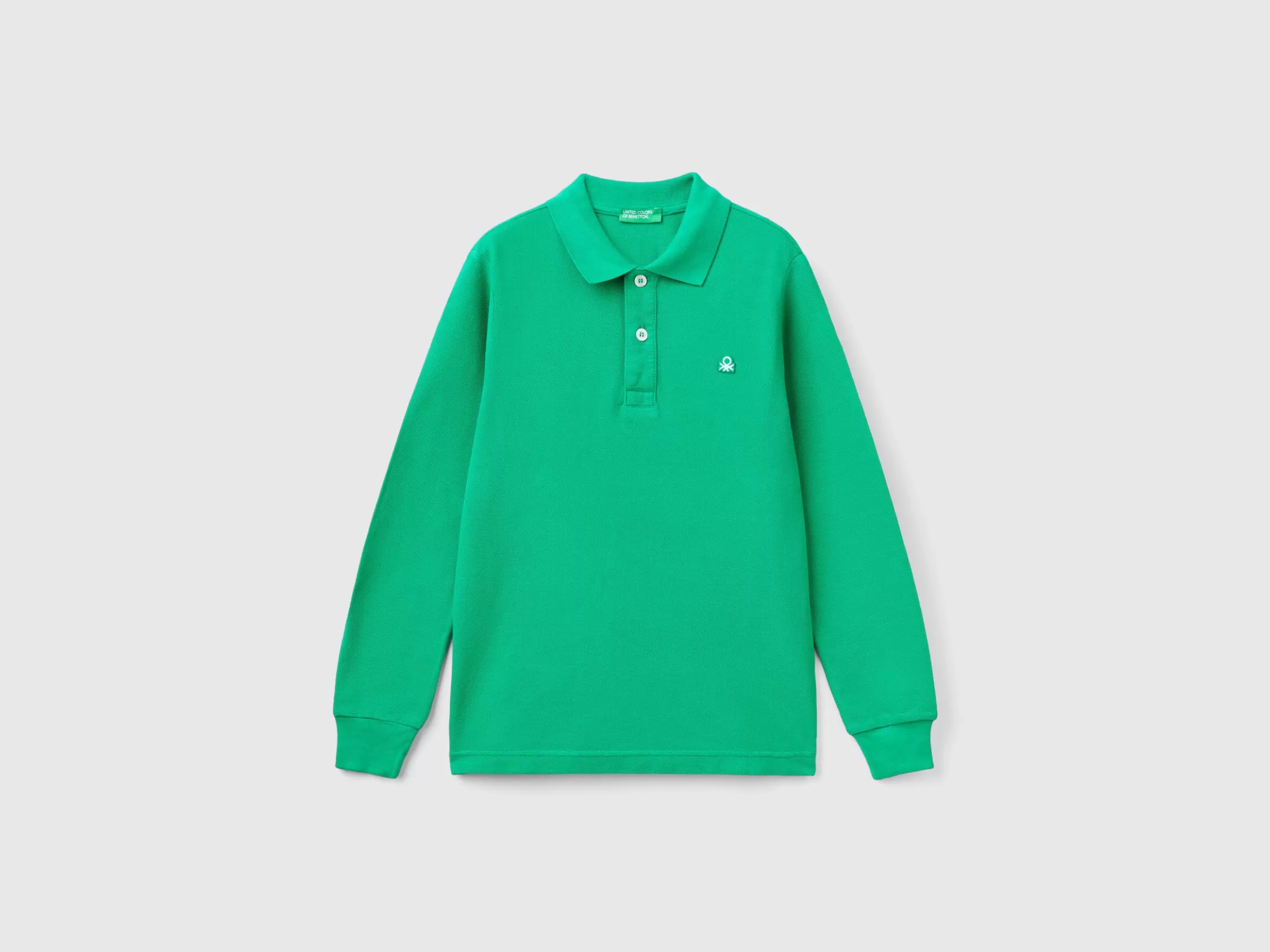 United Colors of Benetton 100% organic cotton long sleeve polo