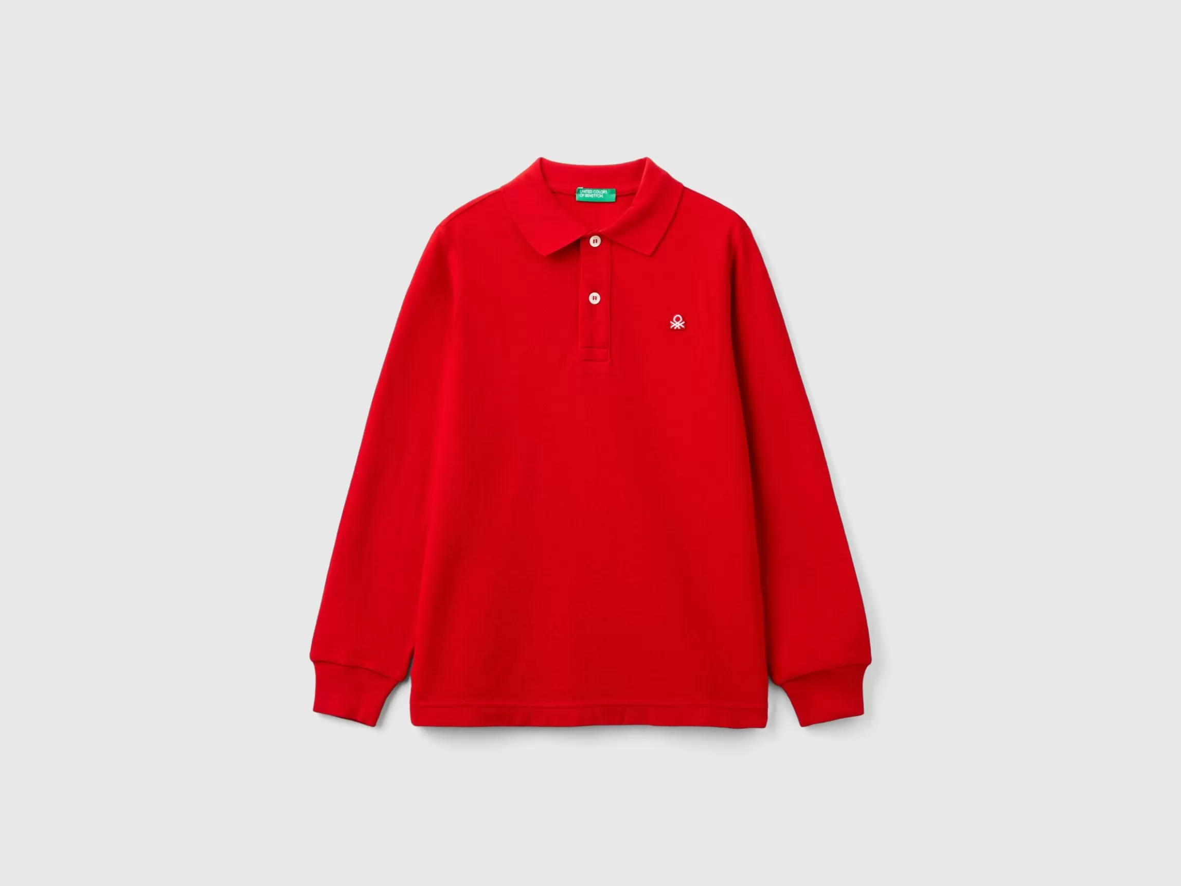 United Colors of Benetton 100% organic cotton long sleeve polo