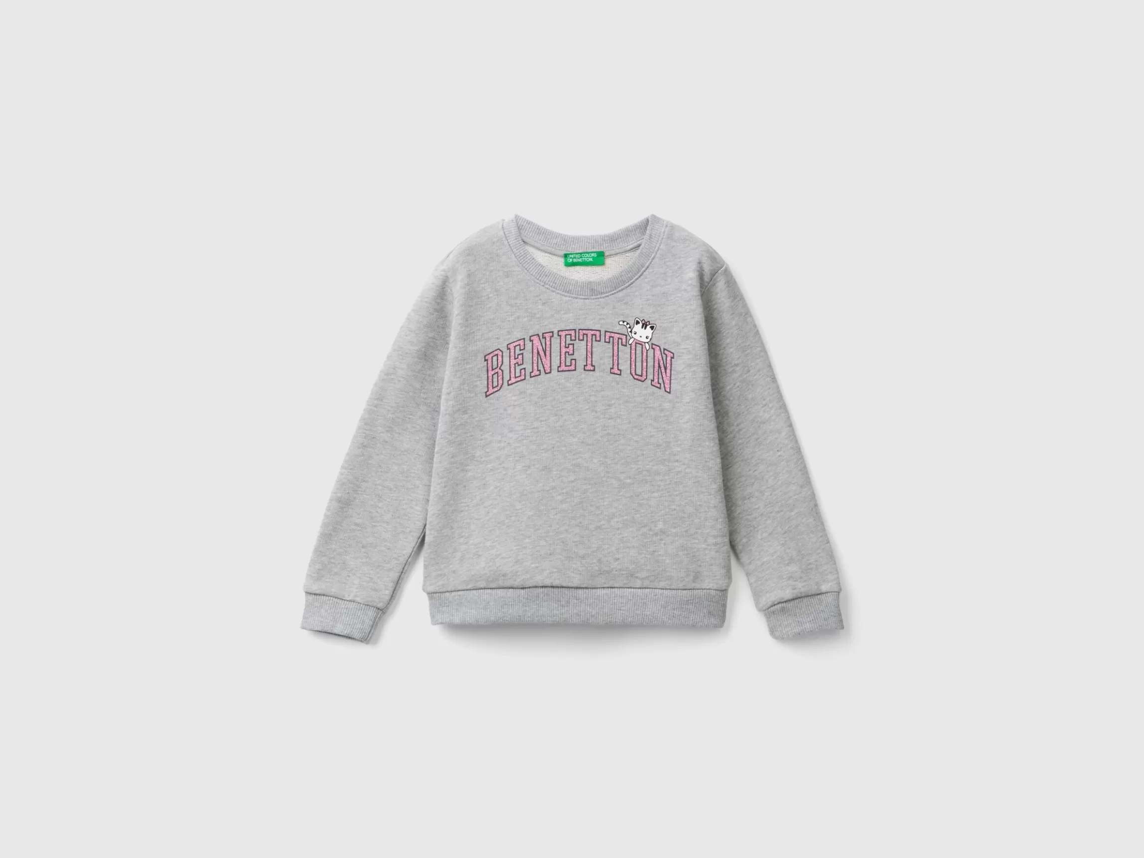 United Colors of Benetton 100% organic cotton sweatshirt with logo