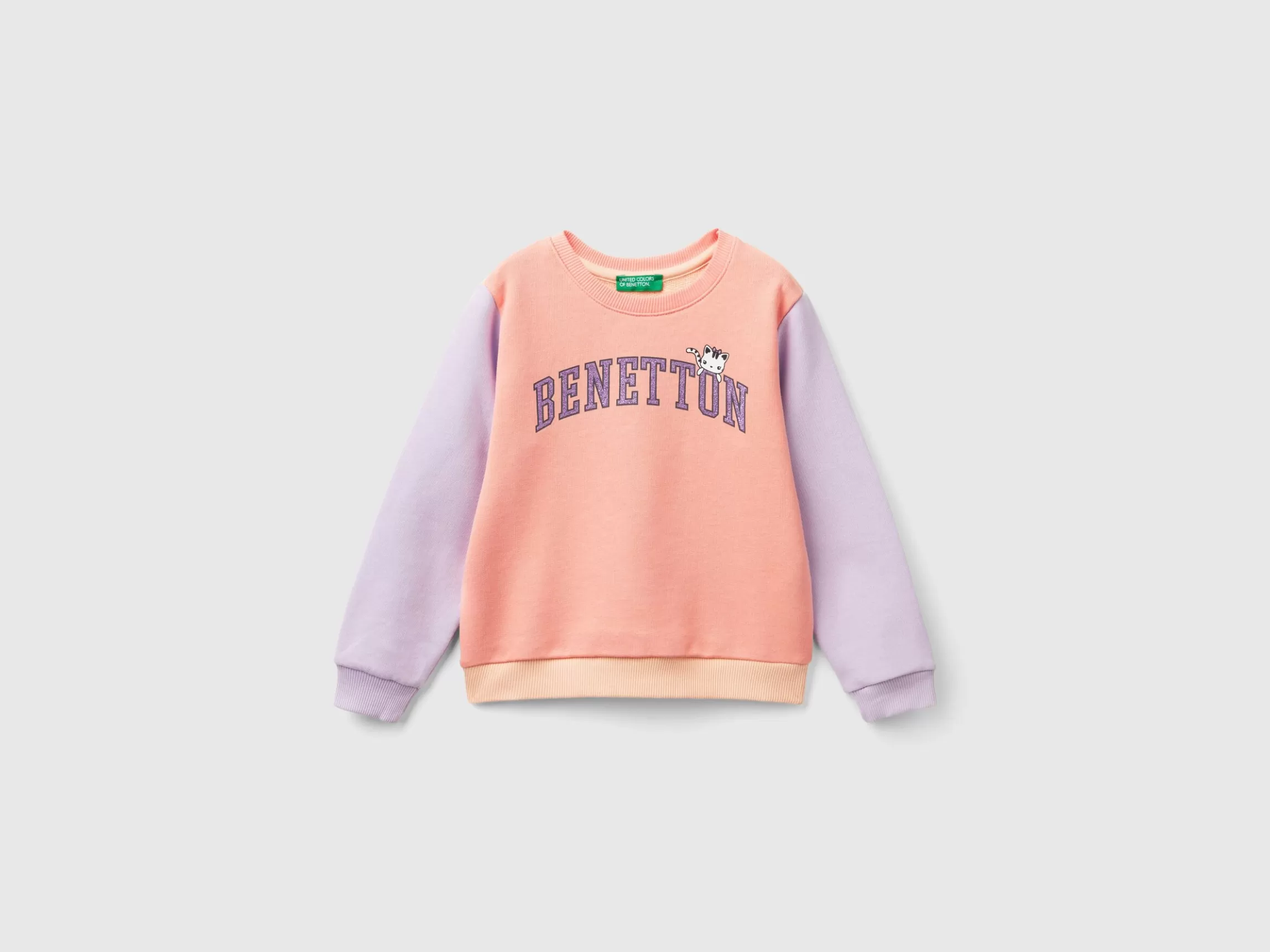 United Colors of Benetton 100% organic cotton sweatshirt with logo