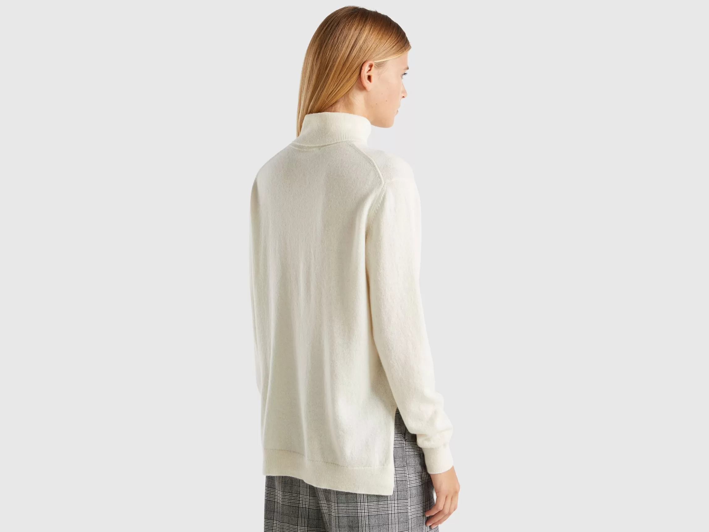 United Colors of Benetton Oversized fit turtleneck in pure cashmere