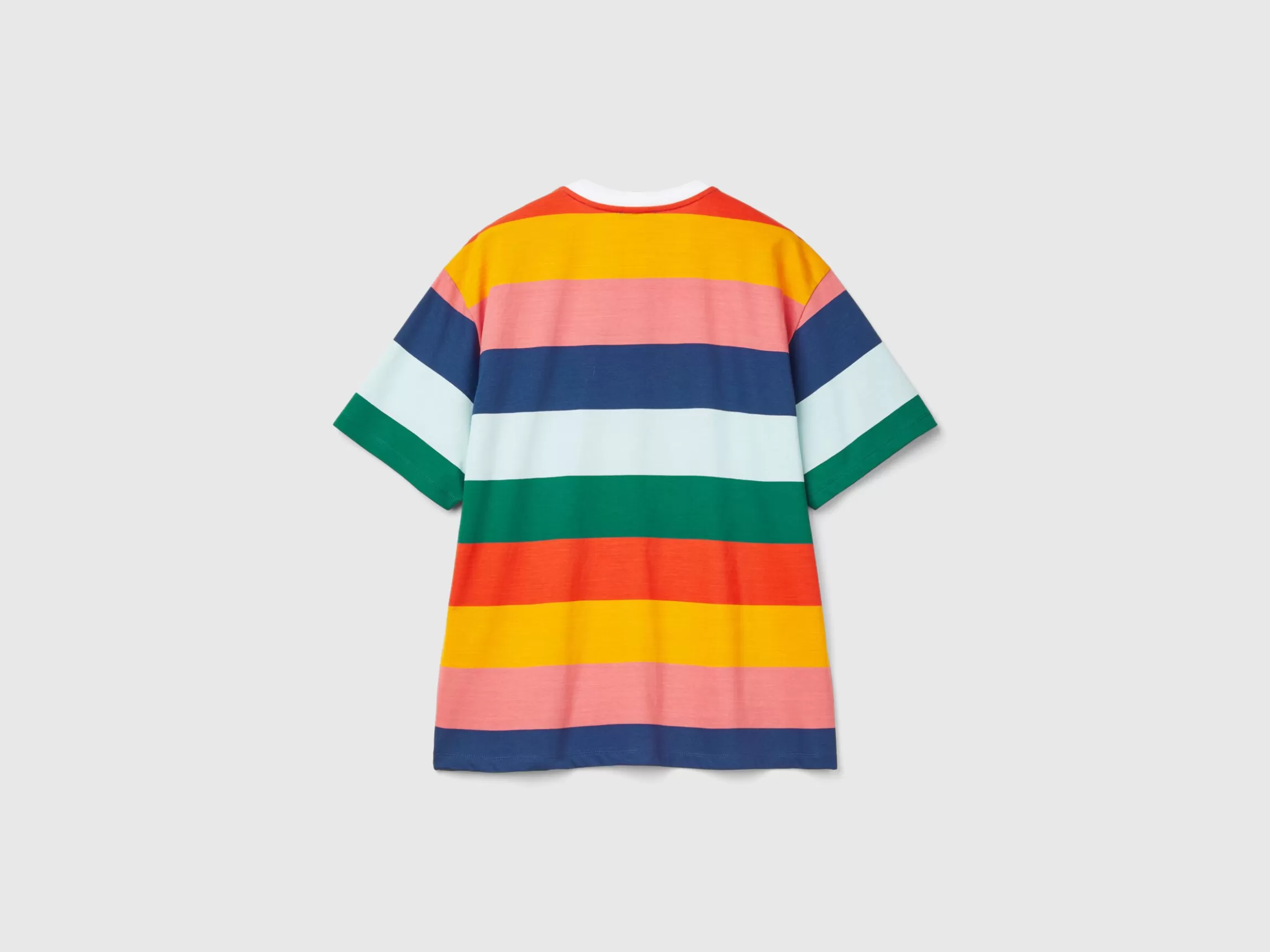 United Colors of Benetton Oversized multicolor striped t-shirt