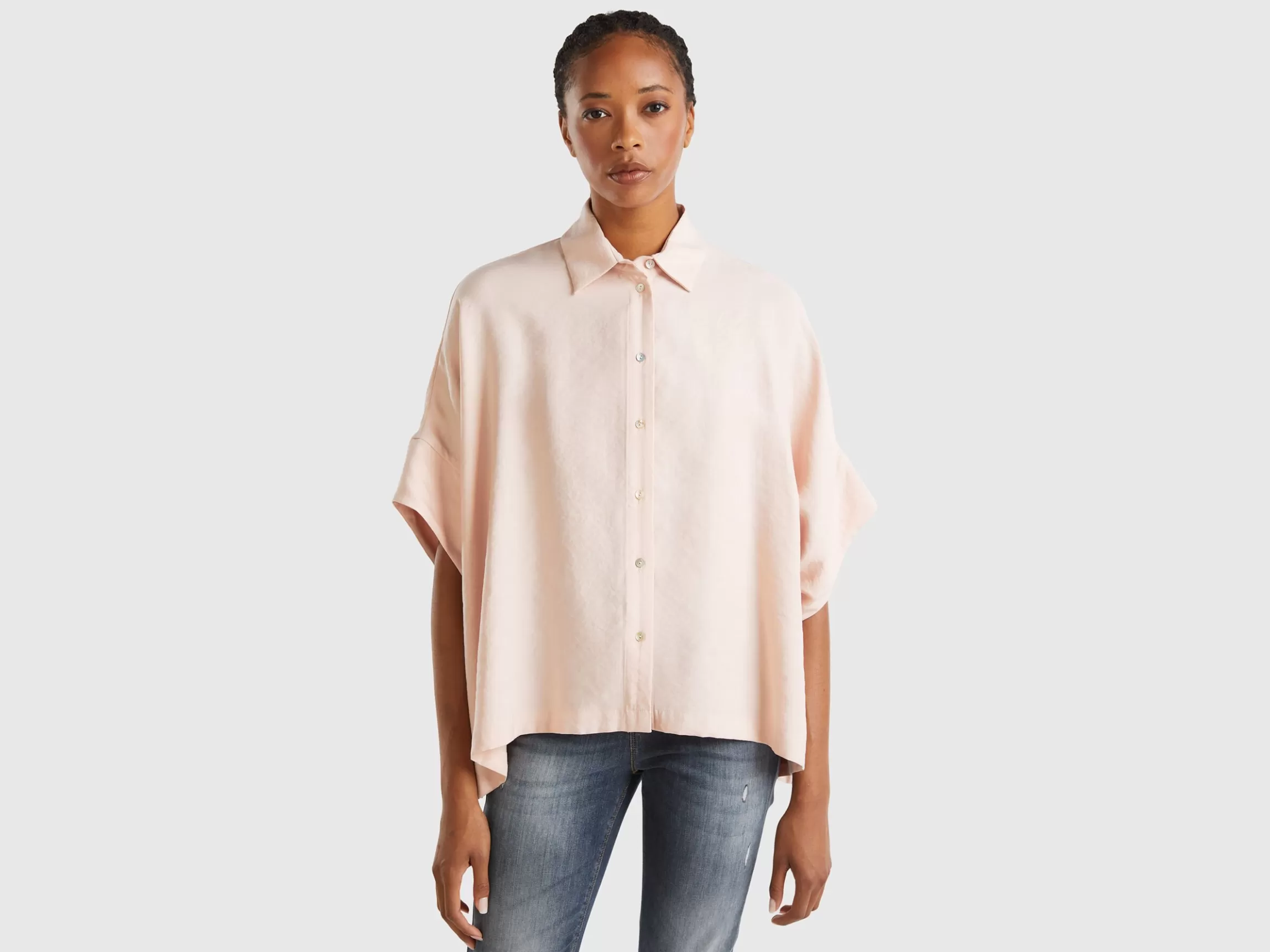 United Colors of Benetton Oversized shirt in Modal® blend