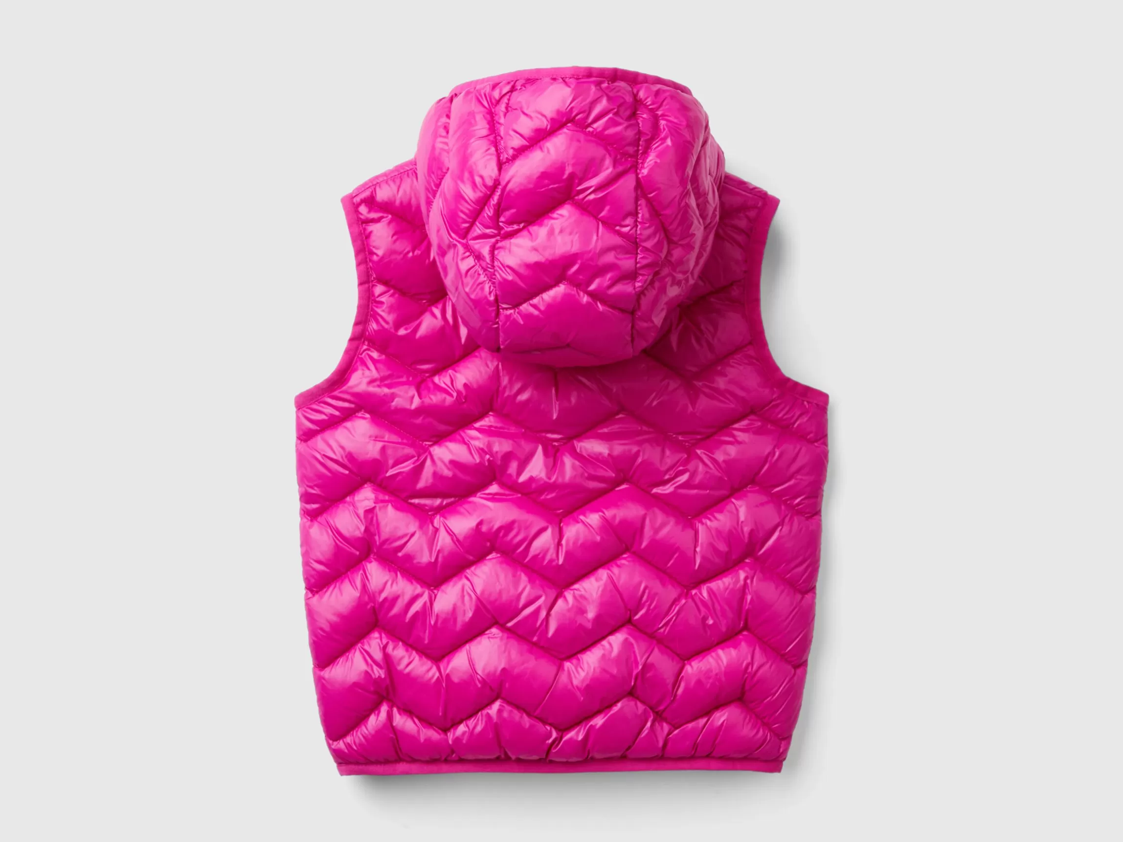 United Colors of Benetton Padded vest in 3D wadding with hood