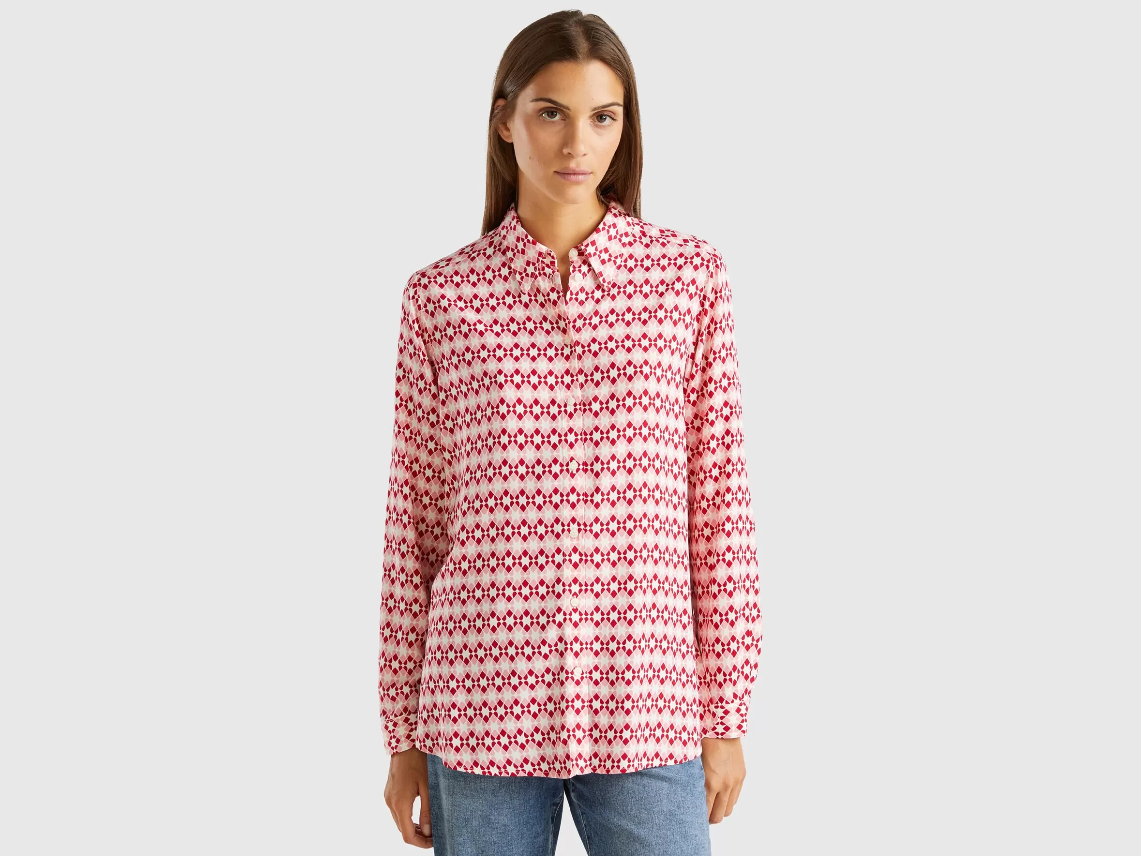 United Colors of Benetton Patterned shirt in viscose