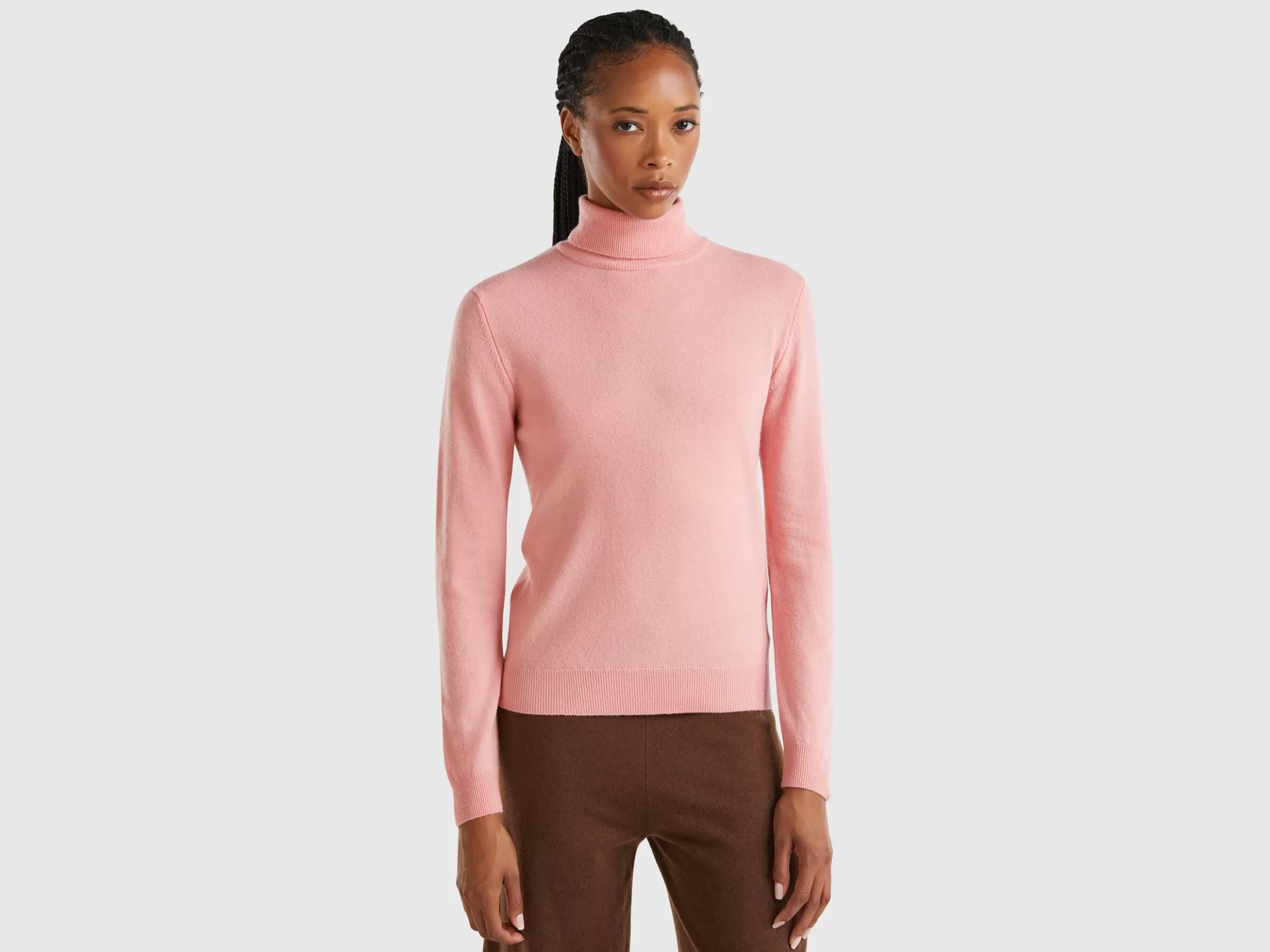 United Colors of Benetton turtleneck sweater in pure Merino wool