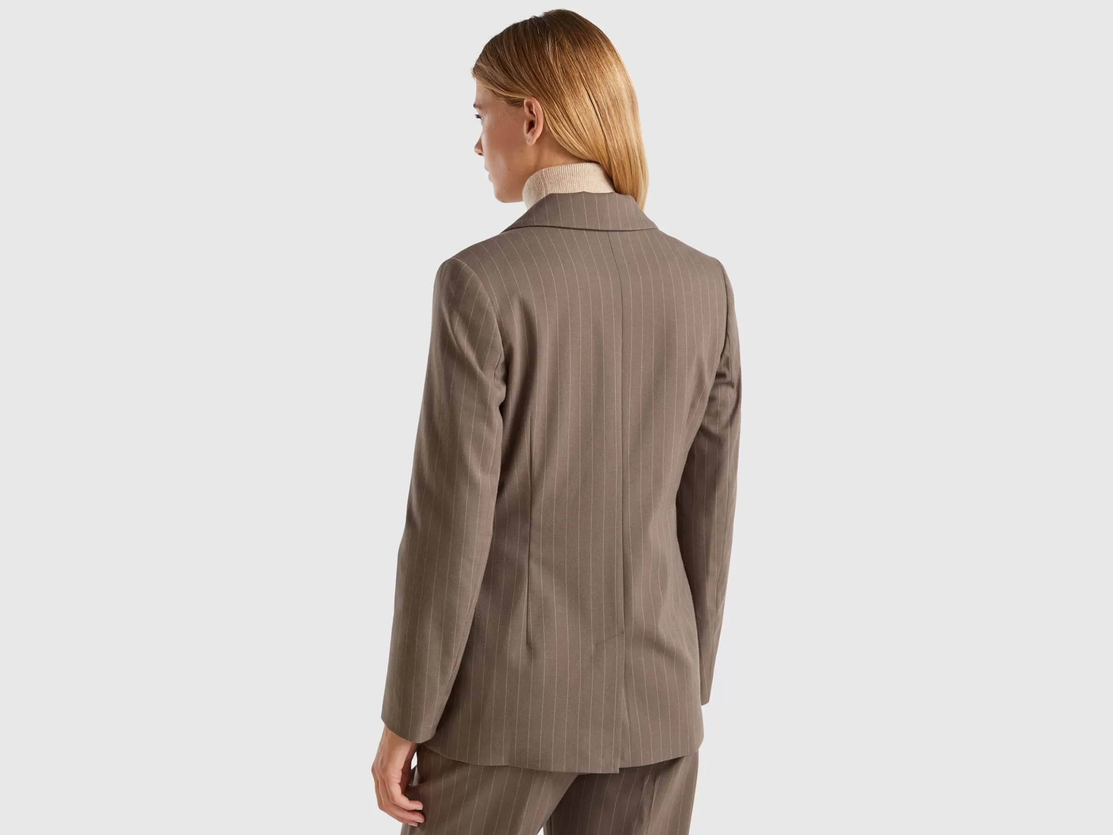 United Colors of Benetton Pinstripe blazer in viscose blend