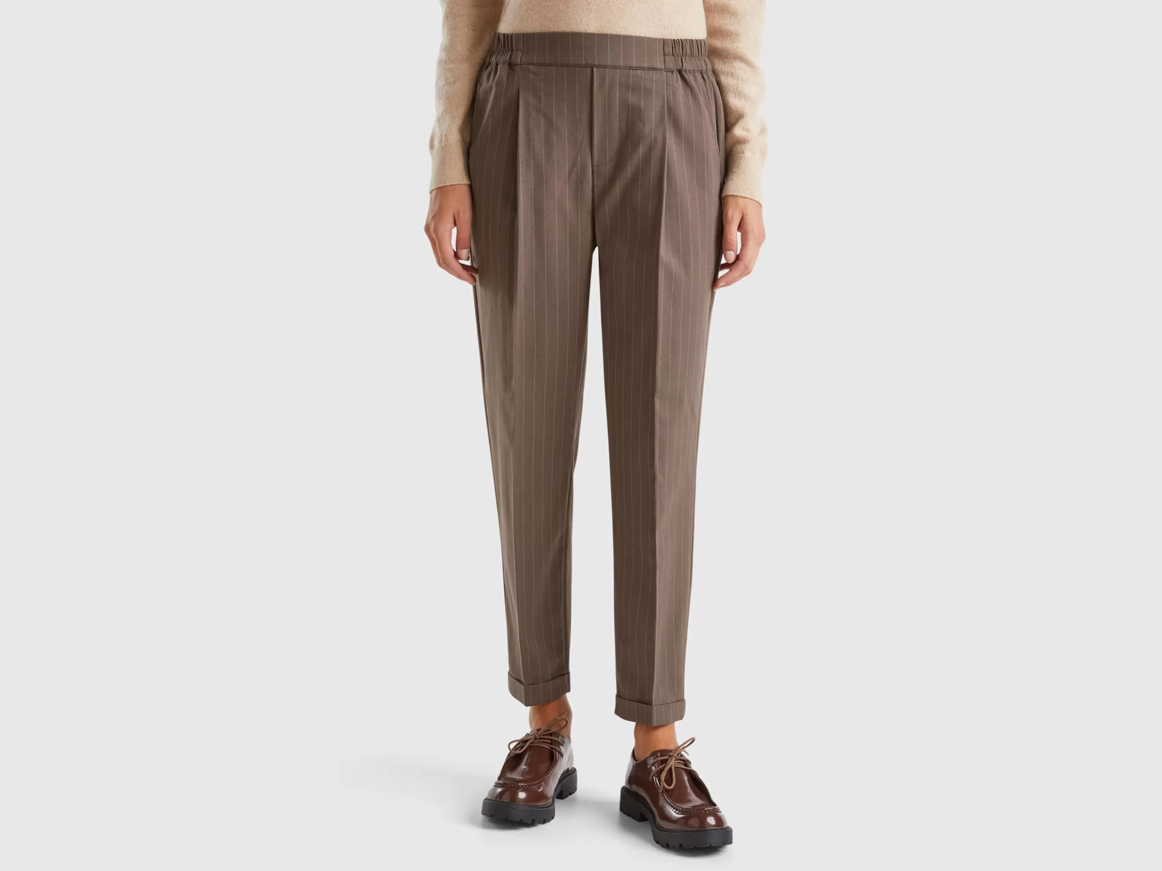 United Colors of Benetton Pinstripe flannel trousers