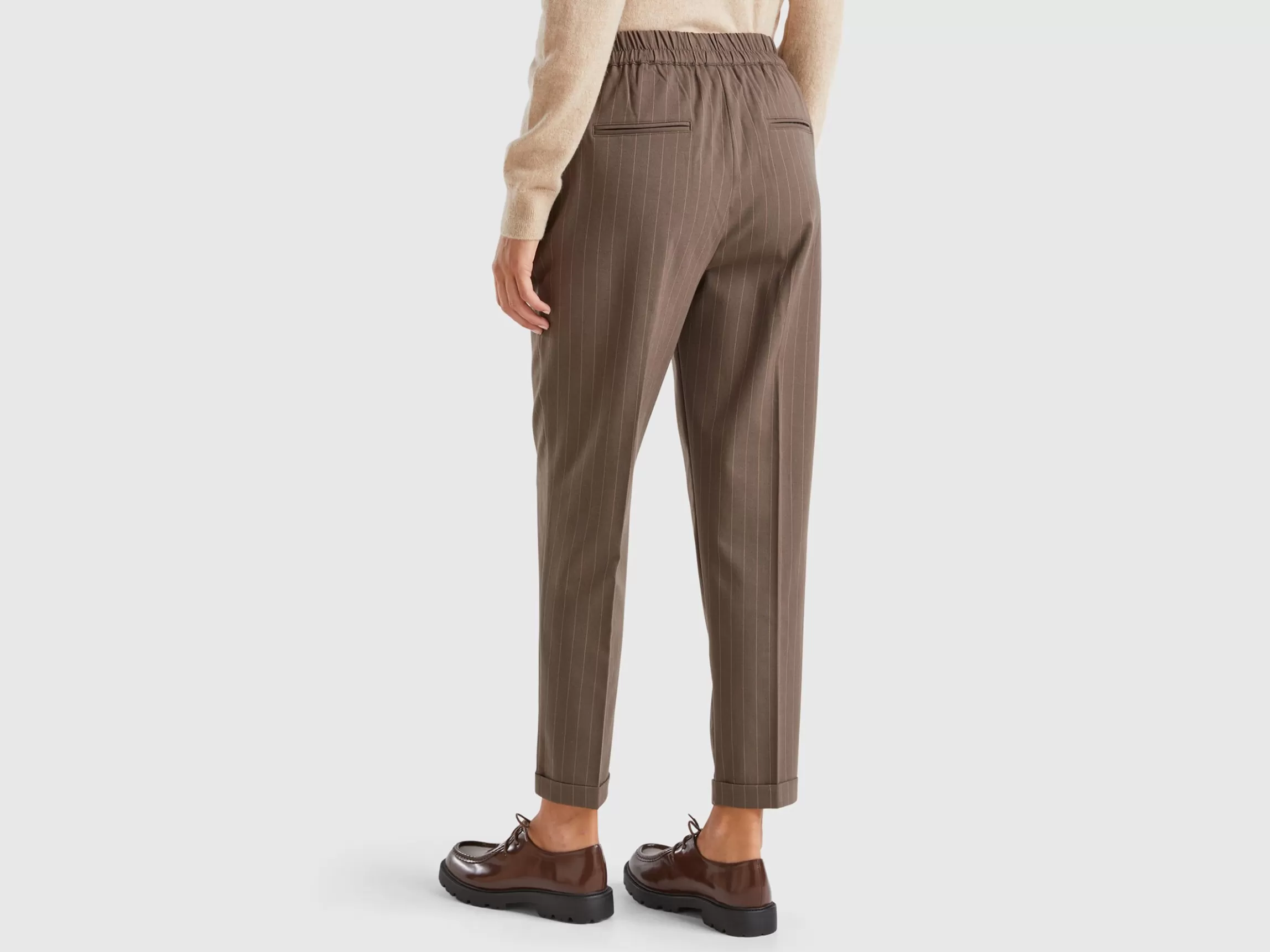 United Colors of Benetton Pinstripe flannel trousers