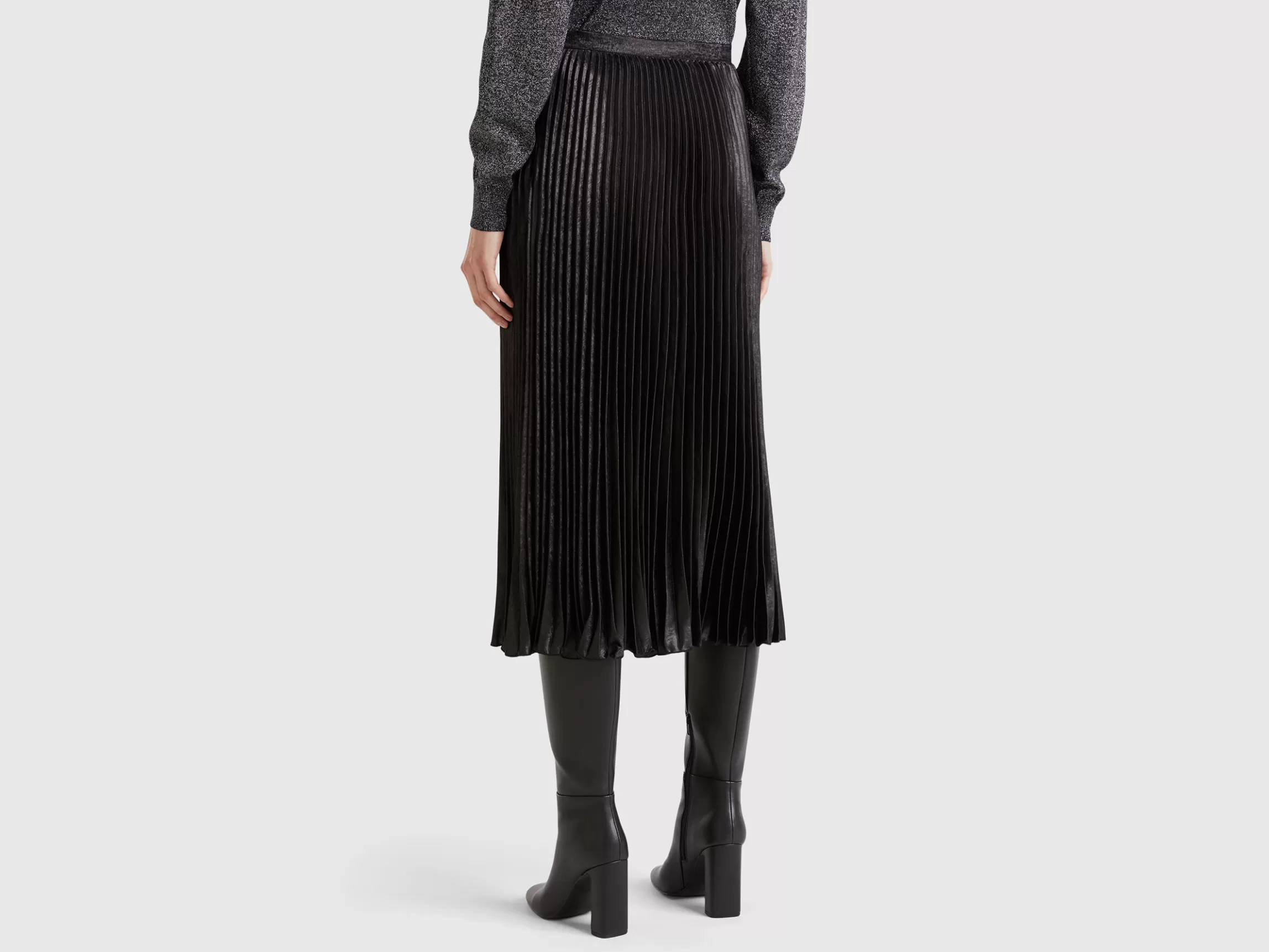 United Colors of Benetton Pleated satin skirt