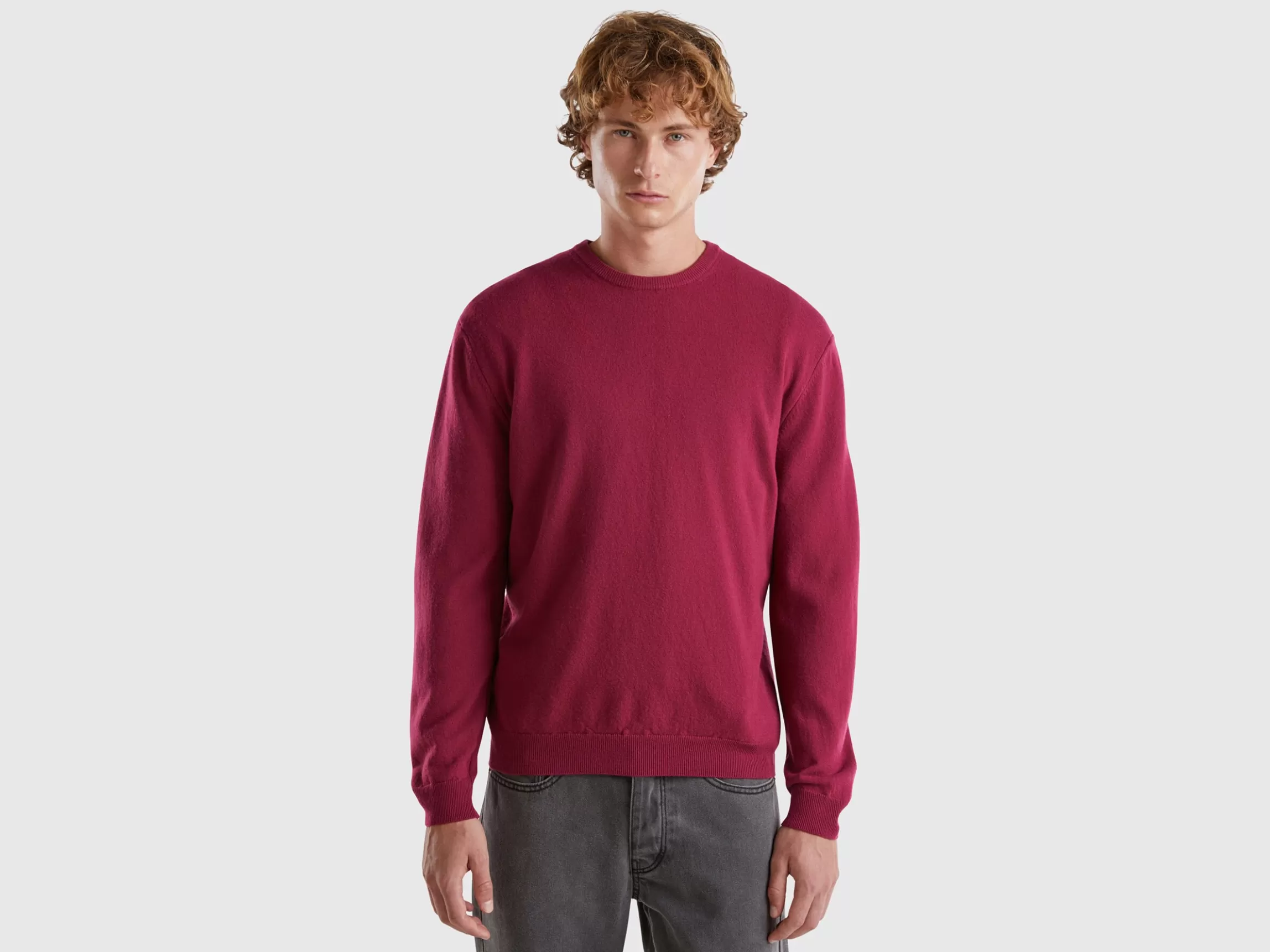 United Colors of Benetton crew neck sweater in pure Merino wool