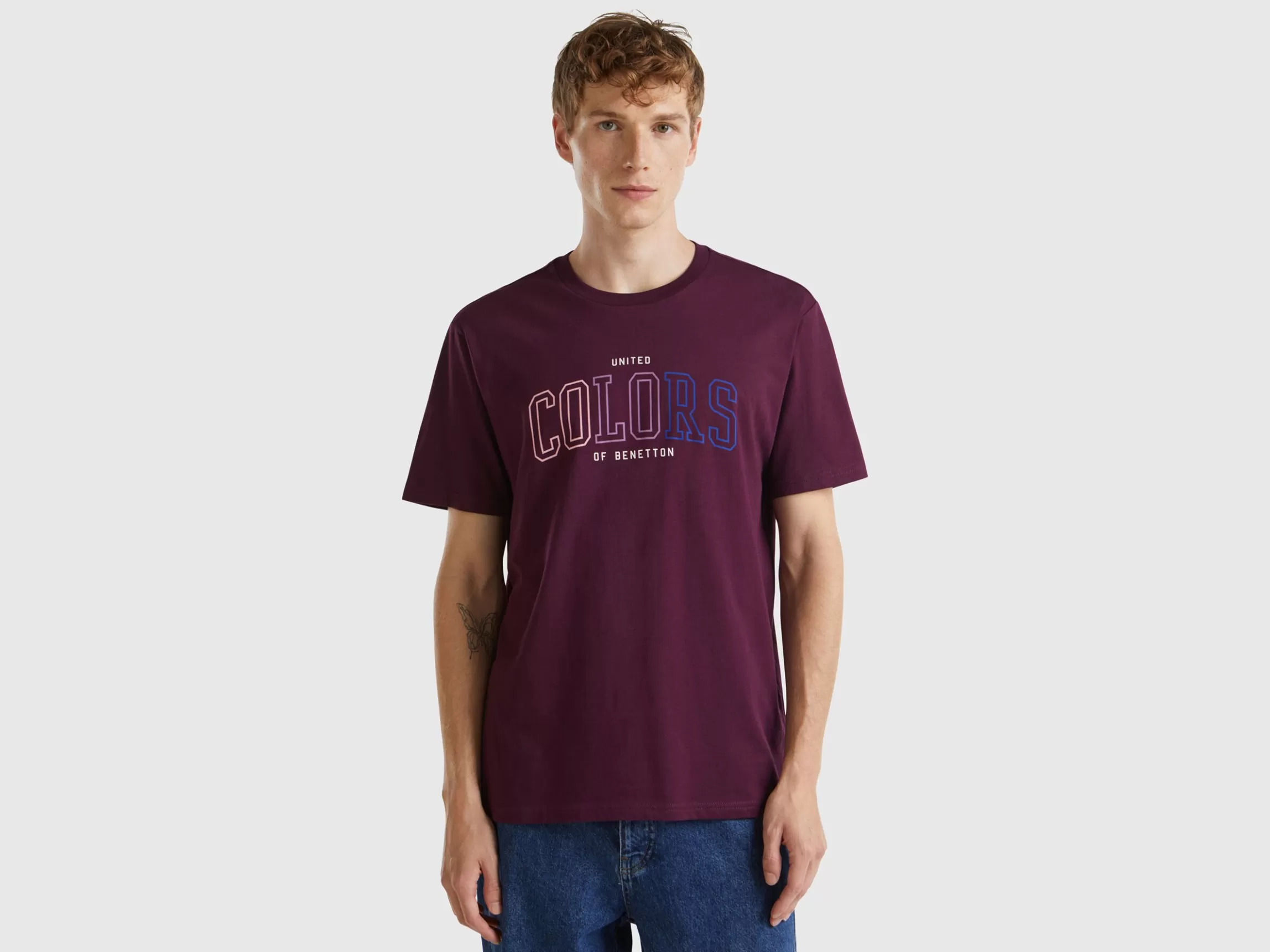 United Colors of Benetton organic cotton t-shirt with multicolor logo