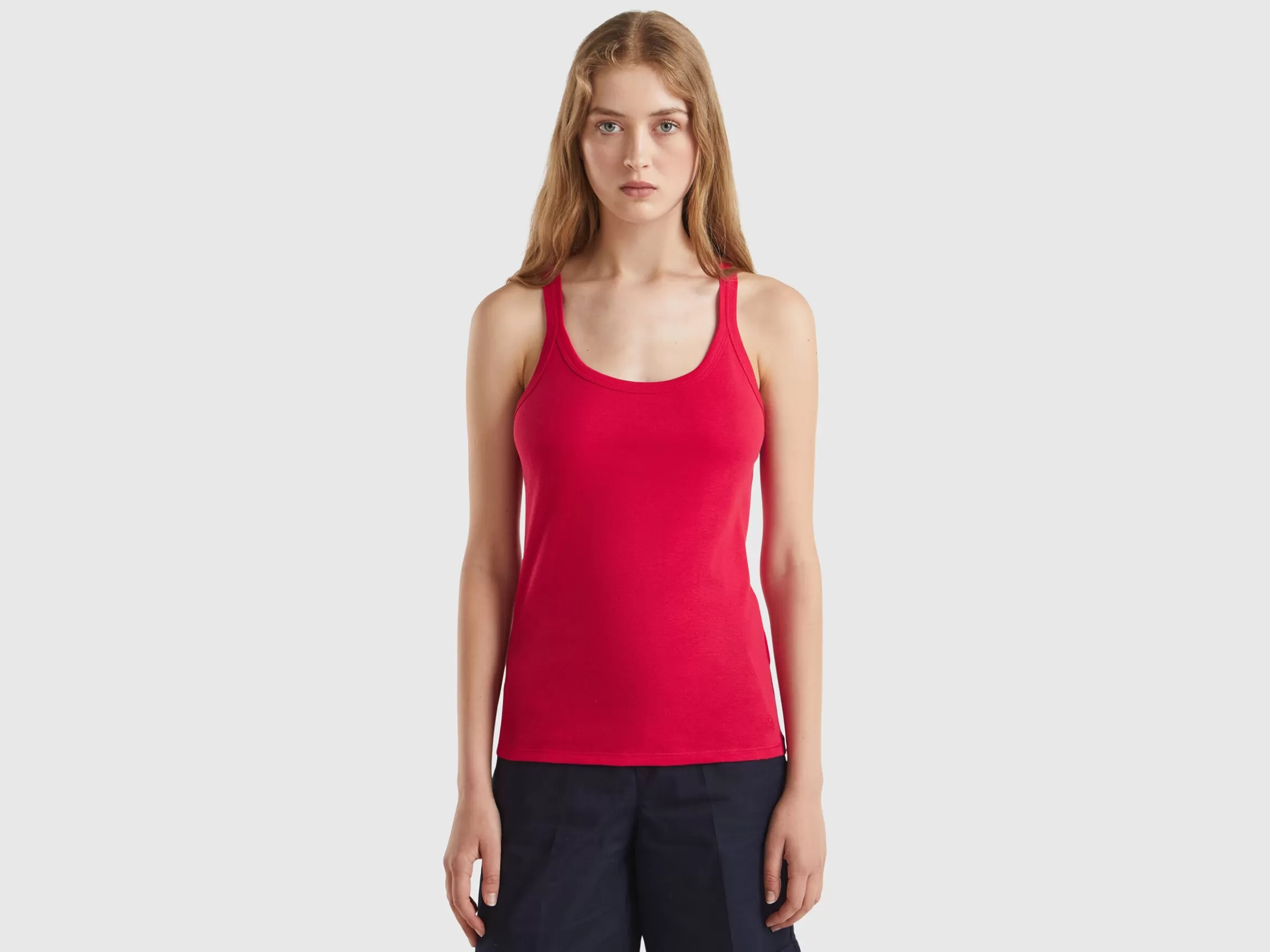 United Colors of Benetton Plum tank top in pure cotton