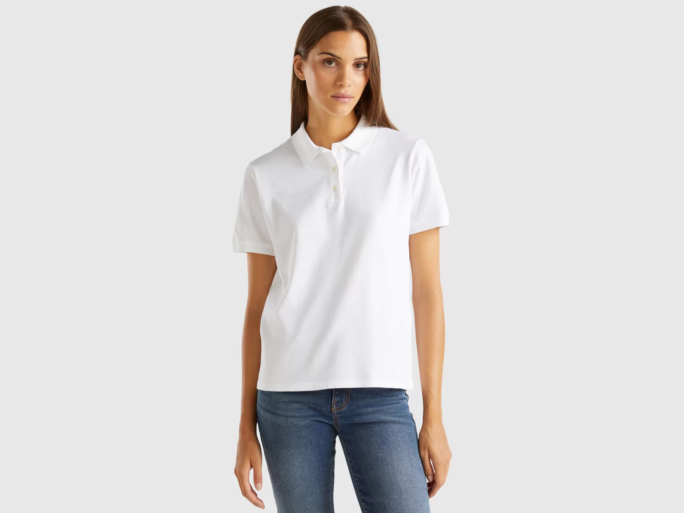 United Colors of Benetton Polo in stretch organic cotton