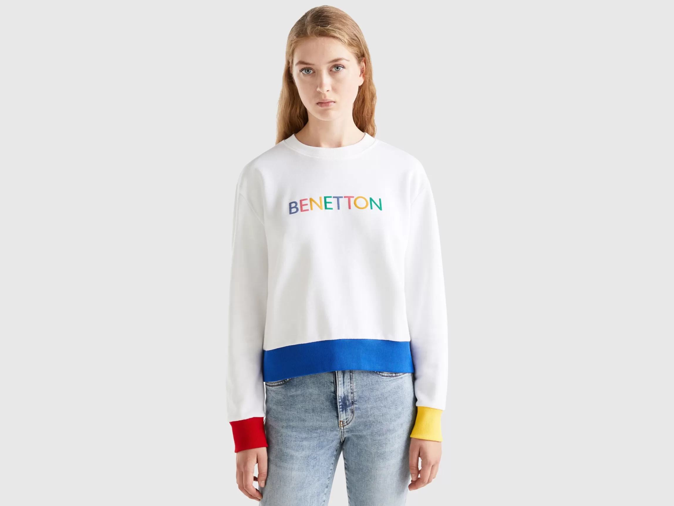 United Colors of Benetton Pullover sweatshirt with logo print