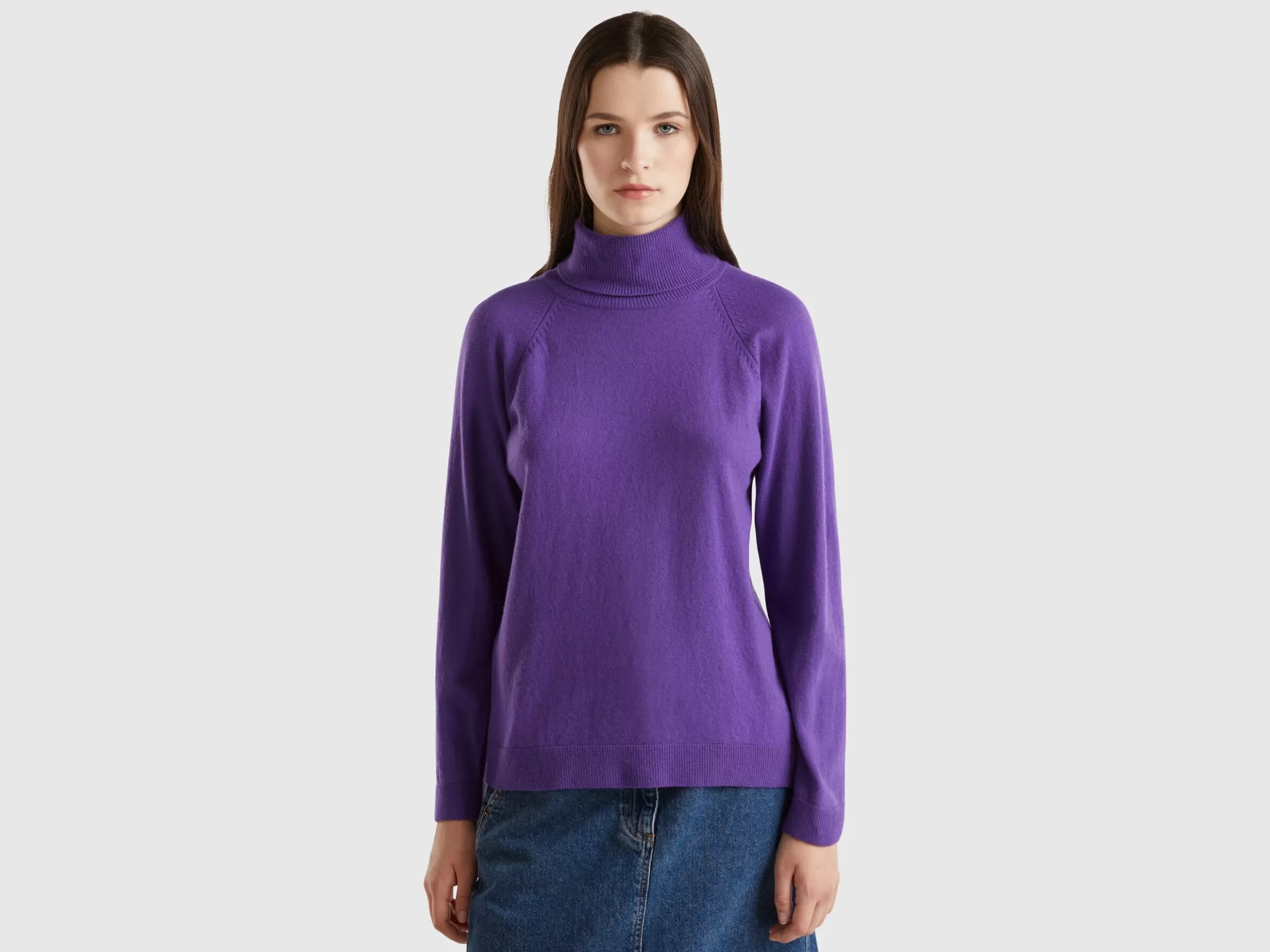 United Colors of Benetton turtleneck in wool and cashmere blend