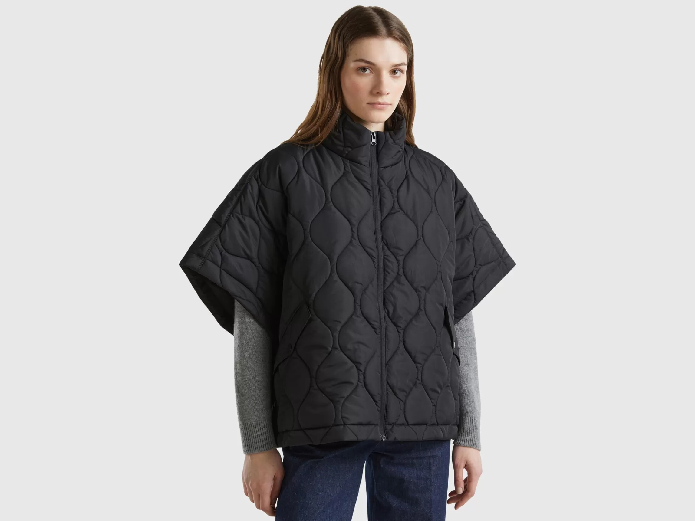 United Colors of Benetton Quilted cape with lightweight padding