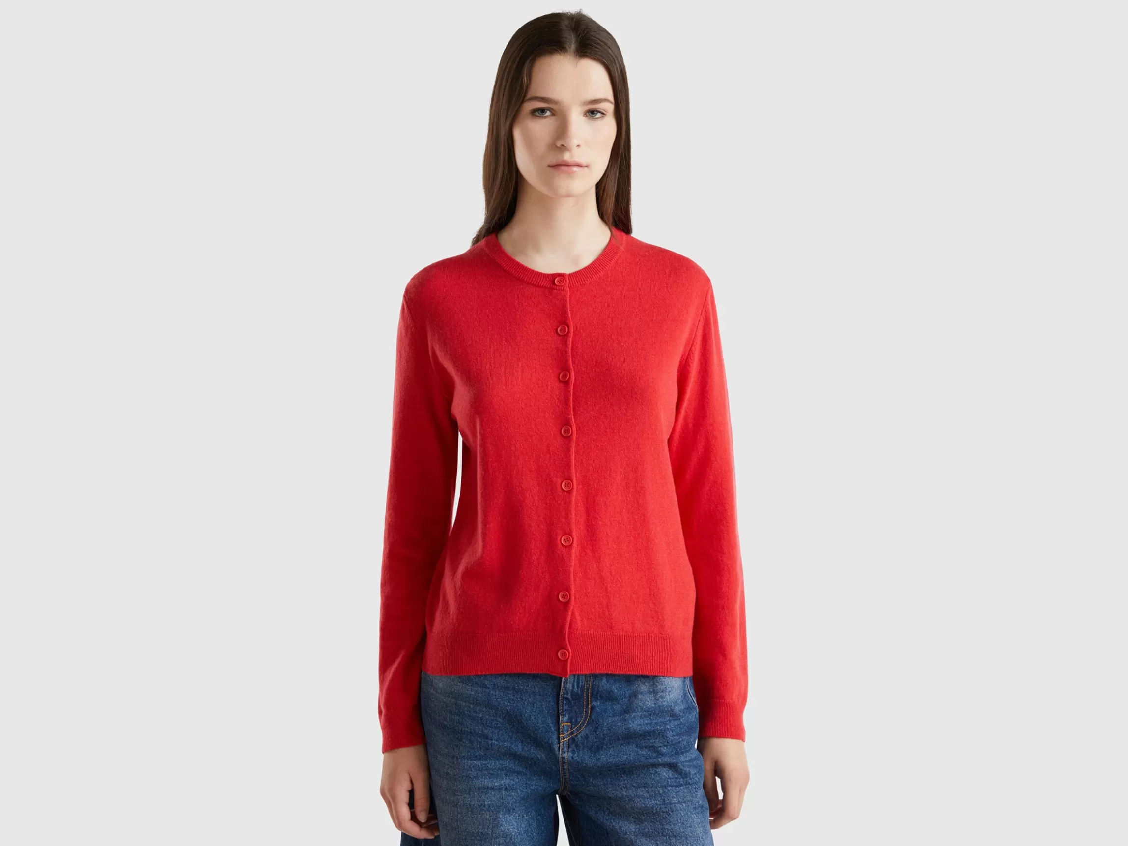 United Colors of Benetton cardigan in wool and cashmere blend